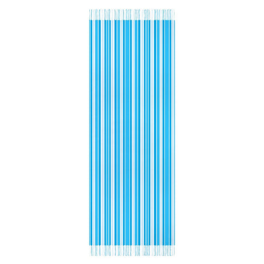 Cashmere-like Tassel Scarf Blue Stripes