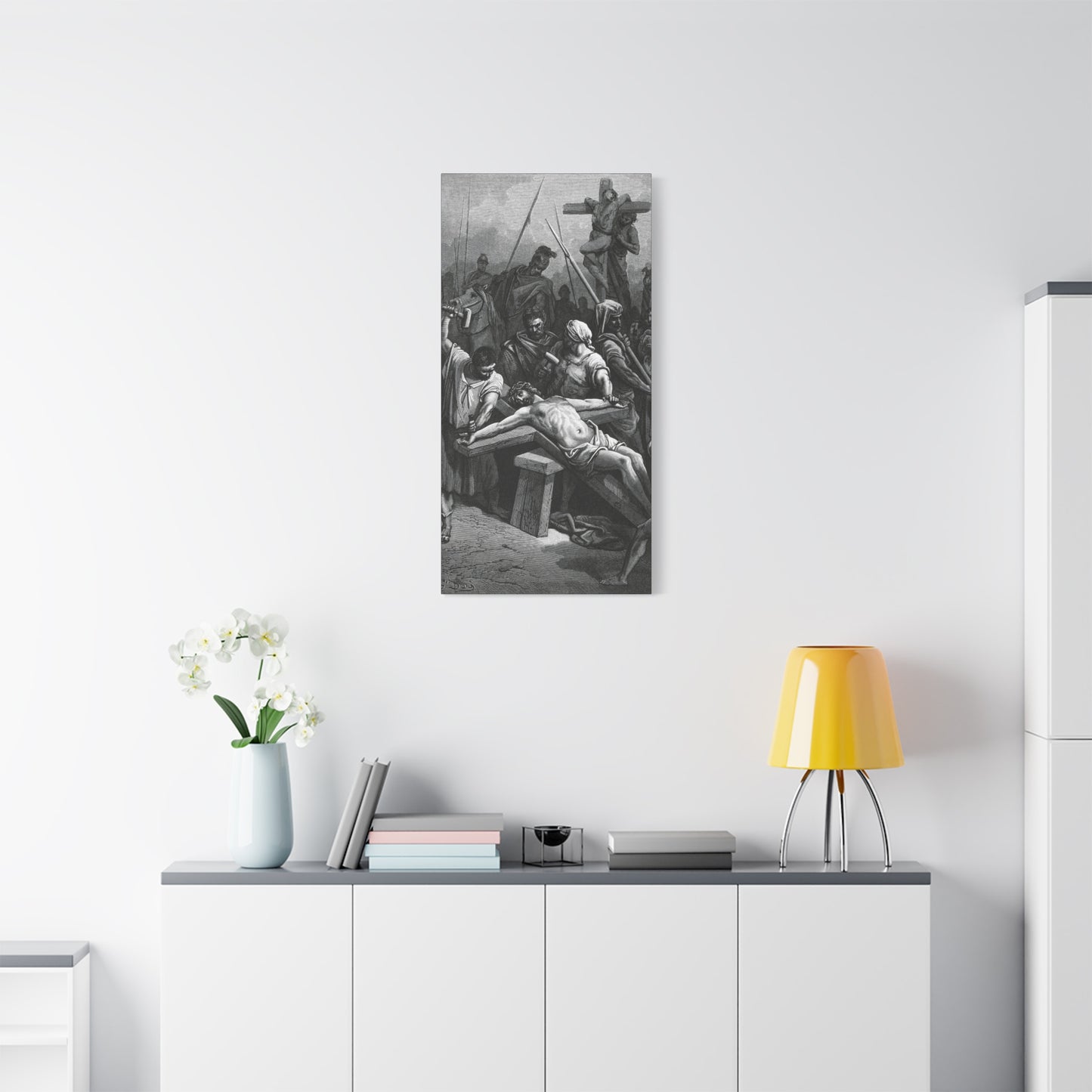 Crucifixion Art Matte Canvas Print – Stretched Religious Wall Decor