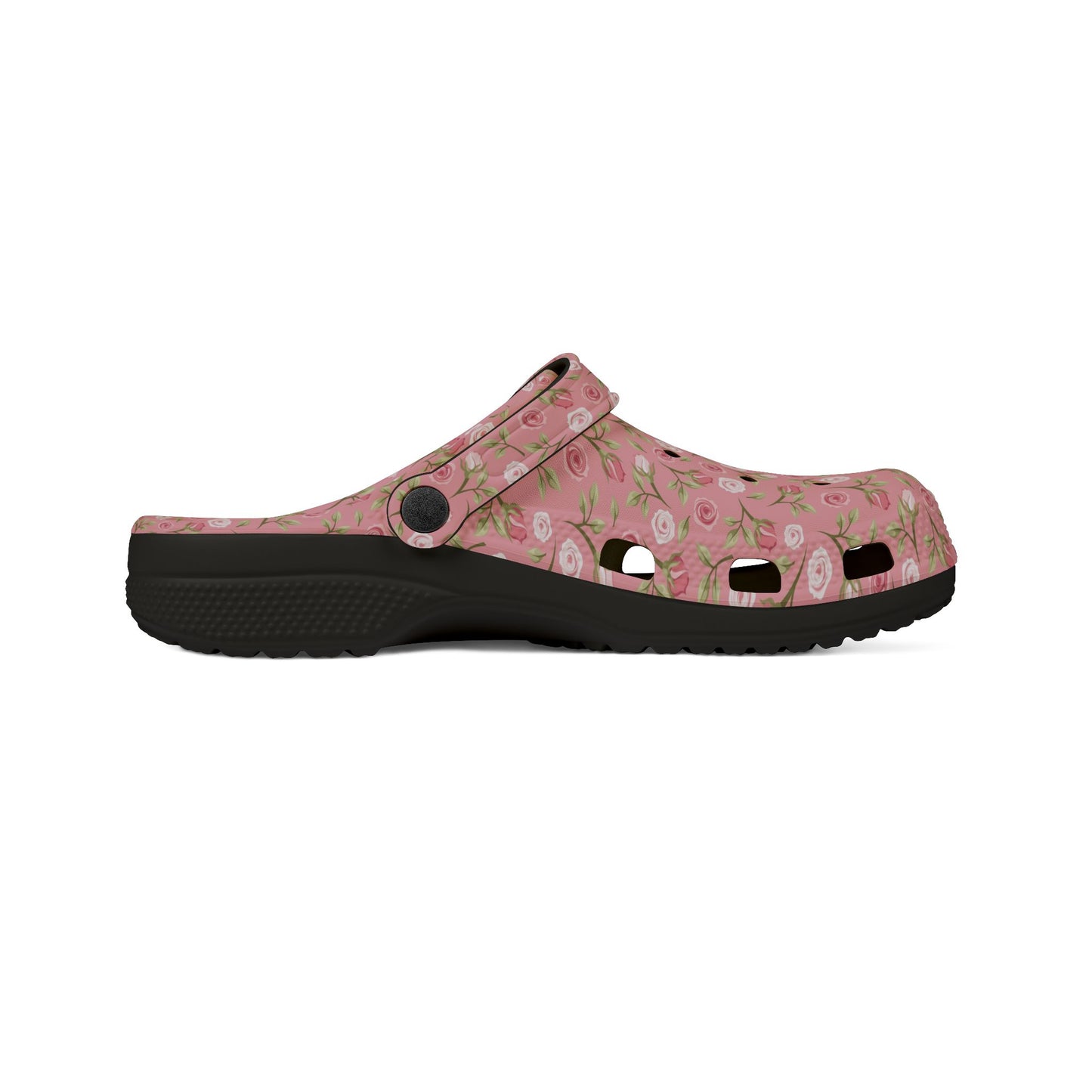 Floral Pink EVA Foam Clogs – Comfortable Garden Slip-On Shoes