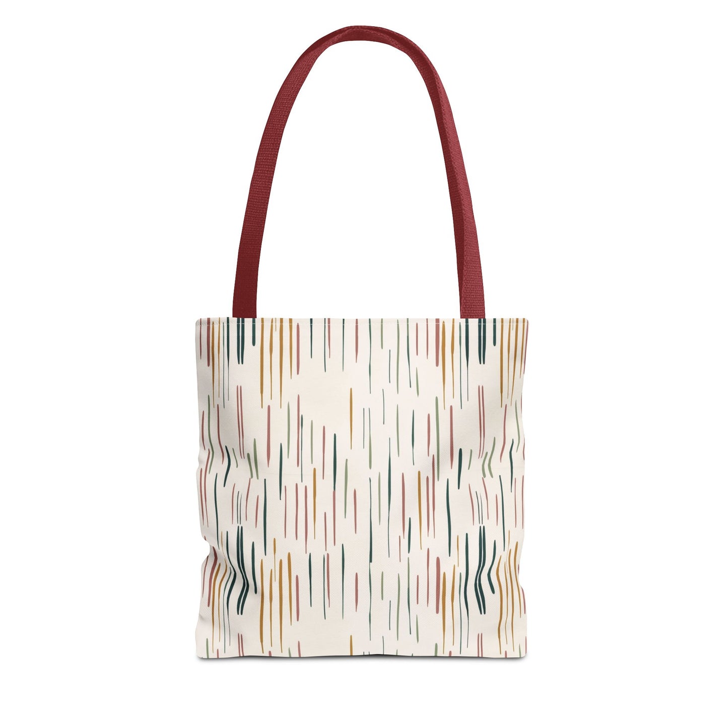 Earth Tones Abstract Stripe Tote Bag — Minimalist Boho Canvas Shopper