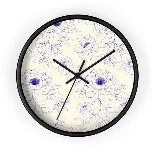 Elegant Floral Wall Clock, Vintage Home Decor, Flowers Clock, Gift for Her
