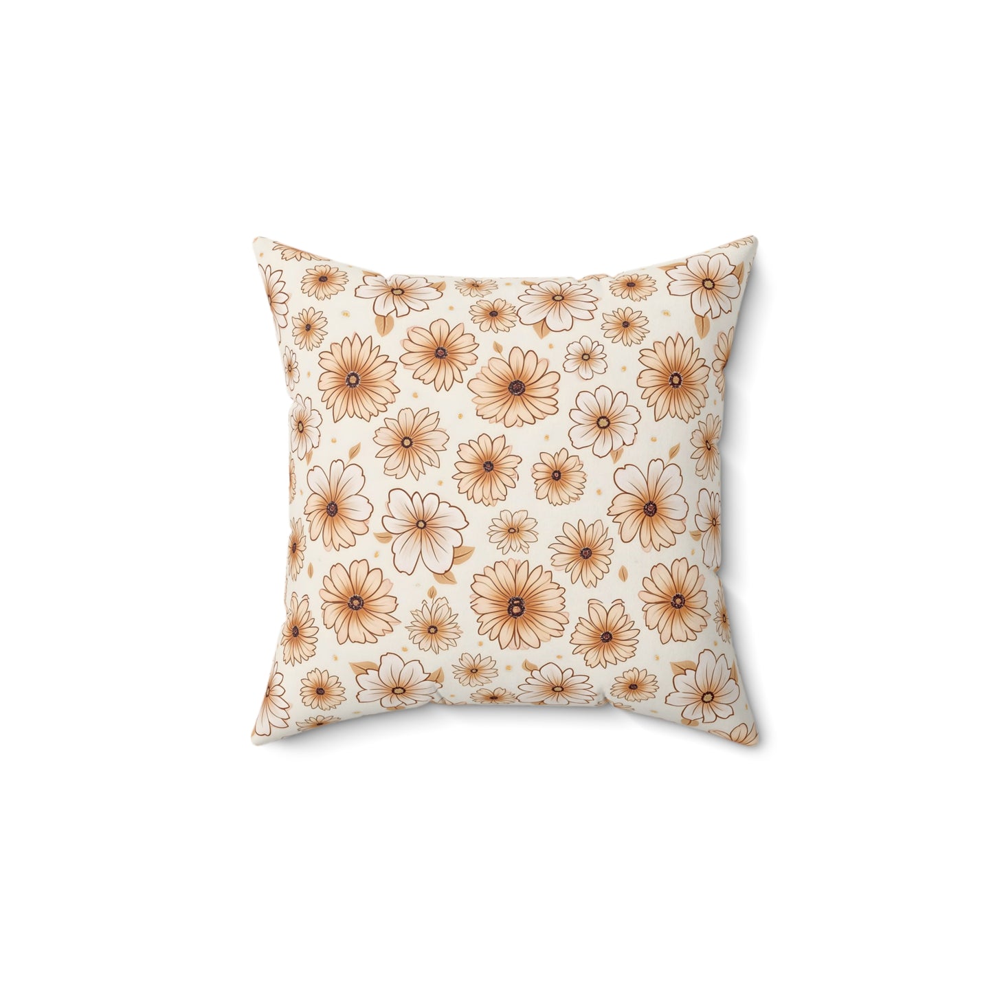 Bohemian Floral Throw Pillow, Cozy Home Decor, Flower Design Cushion, Gift for Her, Boho Chic Decoration, Spring and Summer Accent