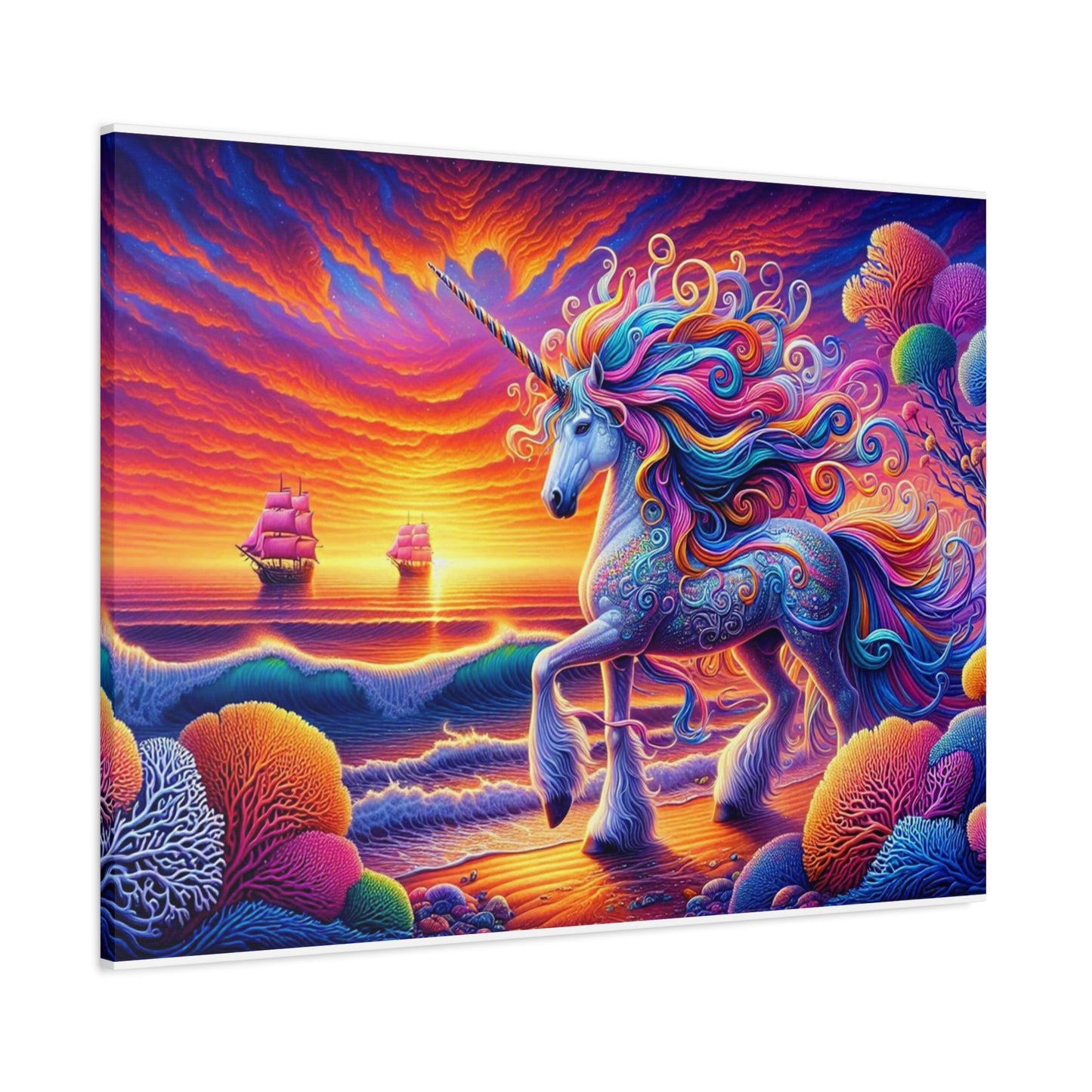 Matte Canvas, Stretched, 1.25"  Unicorn