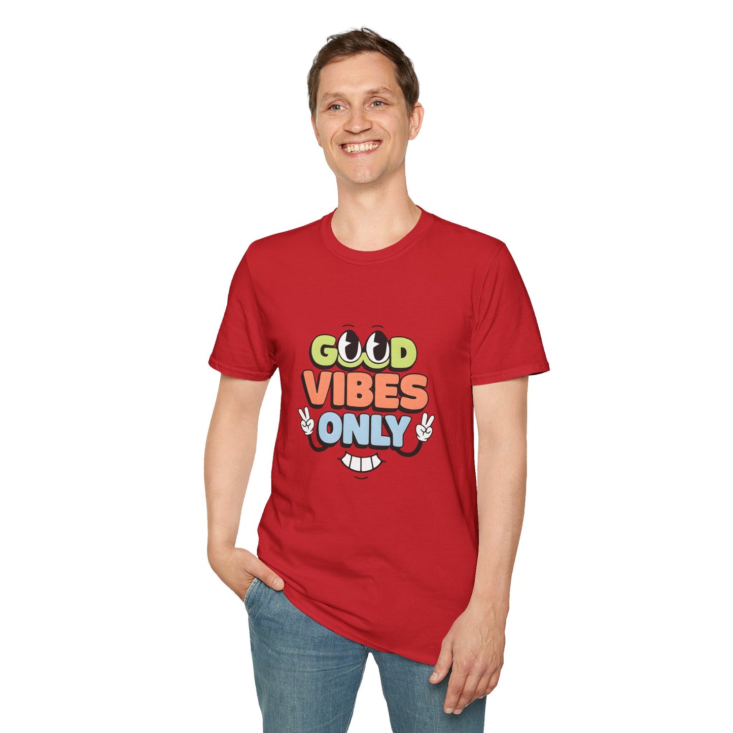 Good Vibes Only T-Shirt — Retro Smiley Graphic Tee