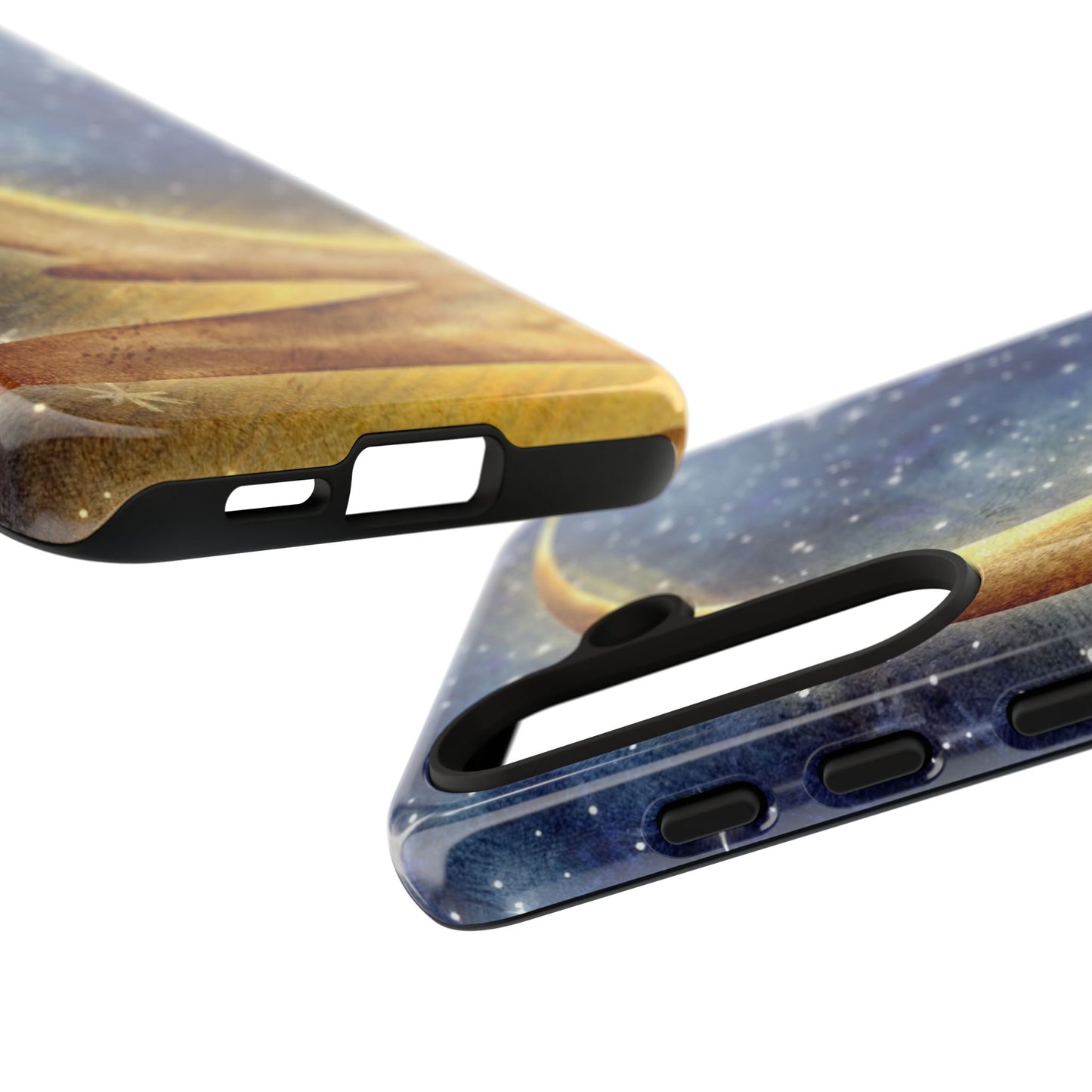 Moonlit Smile Phone Case — Starry Night Crescent Moon iPhone Cover
