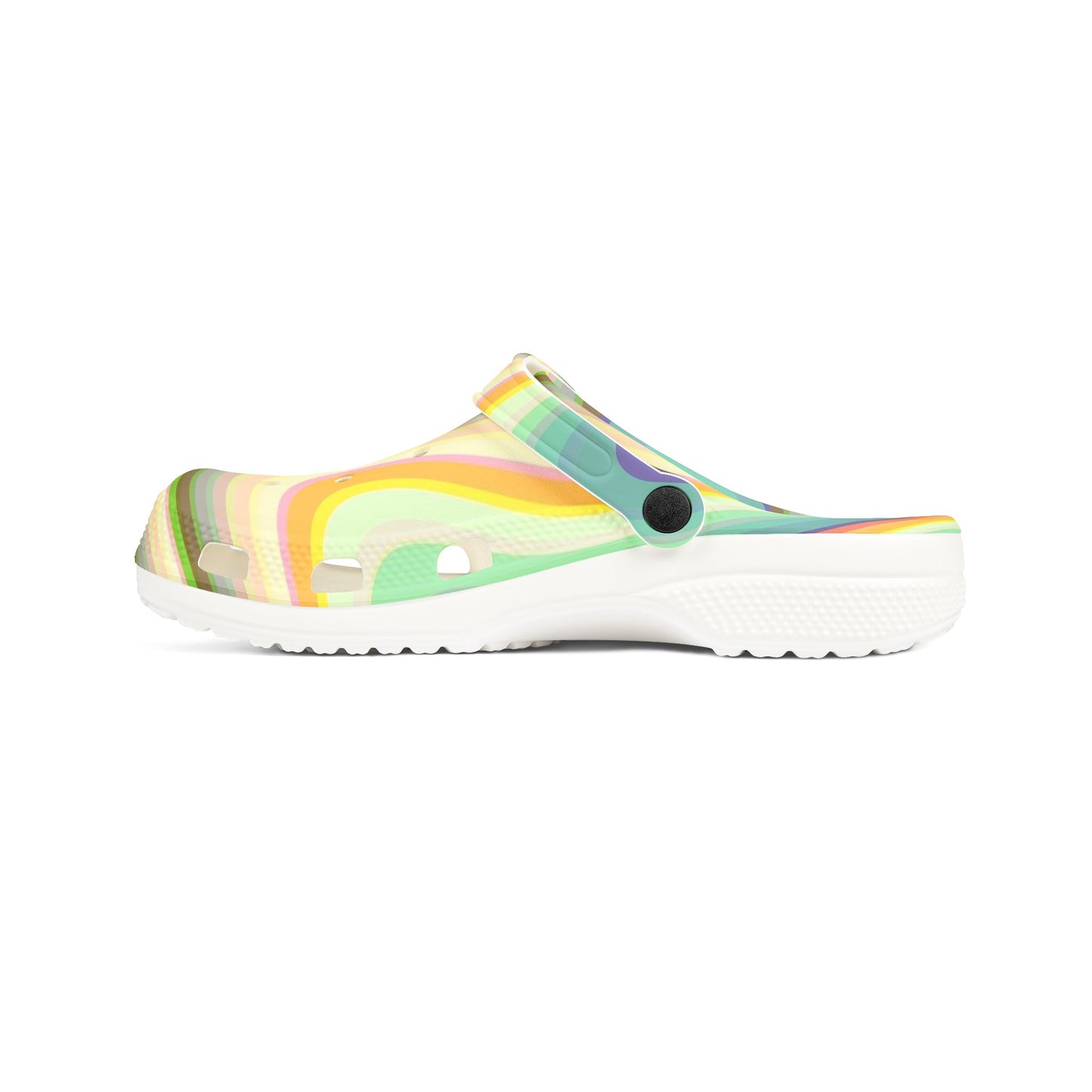 Retro Swirl Clogs — Colorful EVA Foam Comfort Shoes