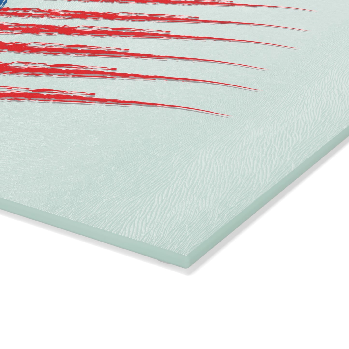 Patriotic Glass Cutting Board with American Flag Design