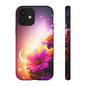 Floral Moonlight Phone Case – Purple Daisy Protective Cover