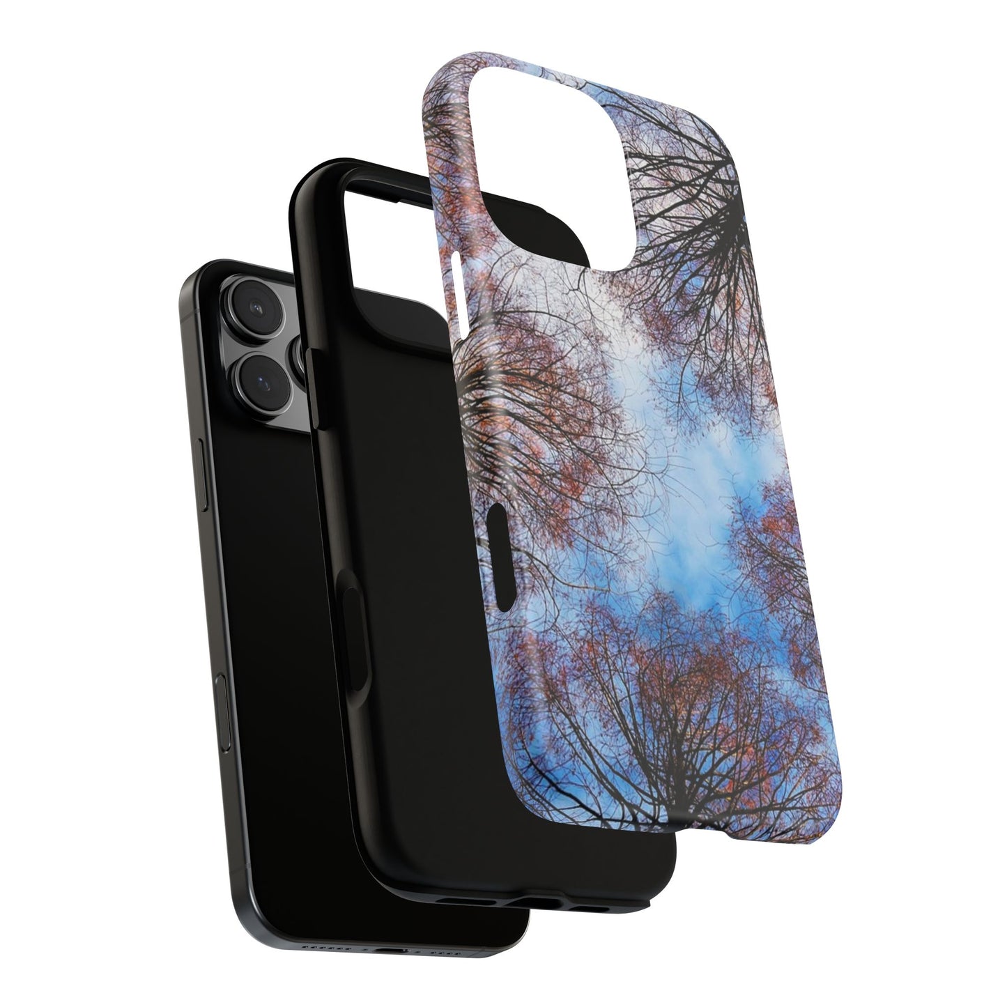 Skyward Trees Phone Case — Nature Forest Canopy Protective Tough Case