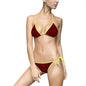 Chic Red Floral Bikini Set, Trendy Swimwear for Beach Days, Summer Pool Parties, Vacation Essentials, Swimwear Gift for Her