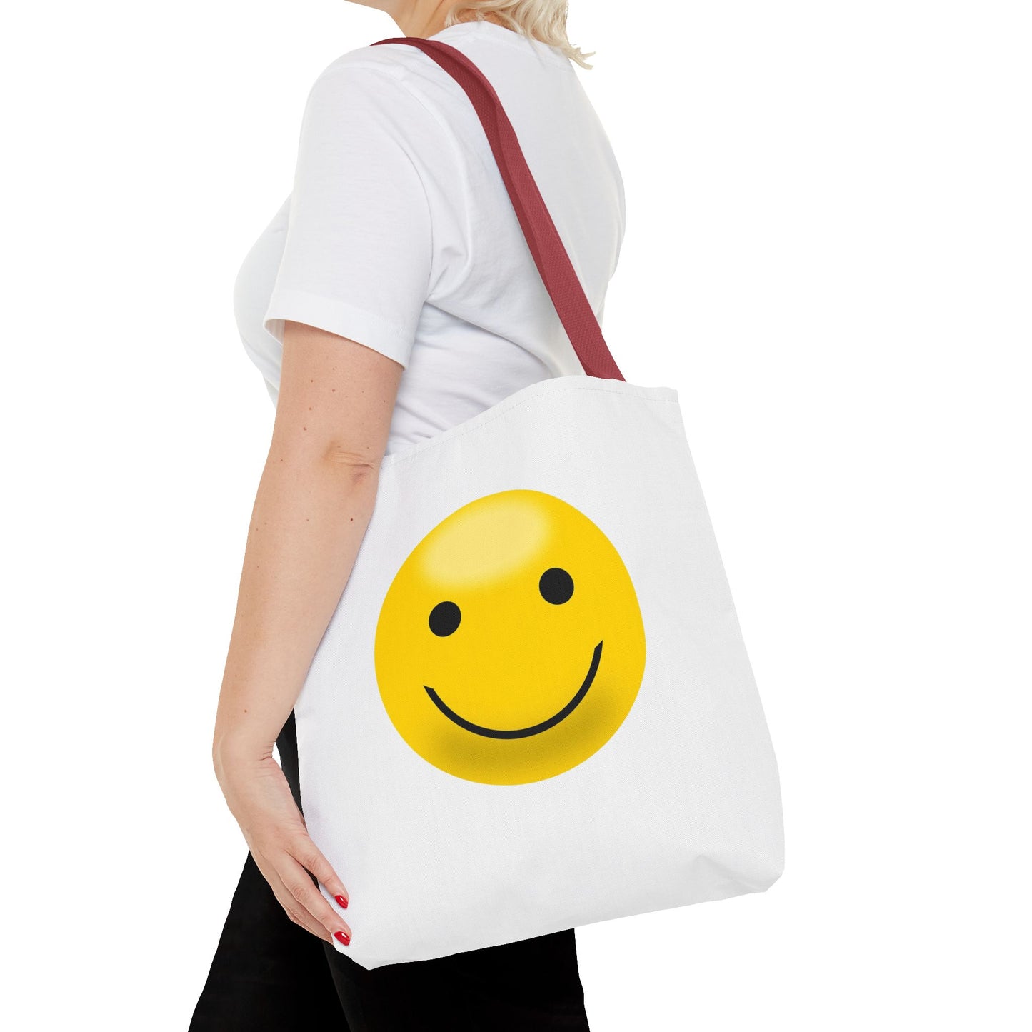Smiley Face Tote Bag, Eco-Friendly Shopping Bag