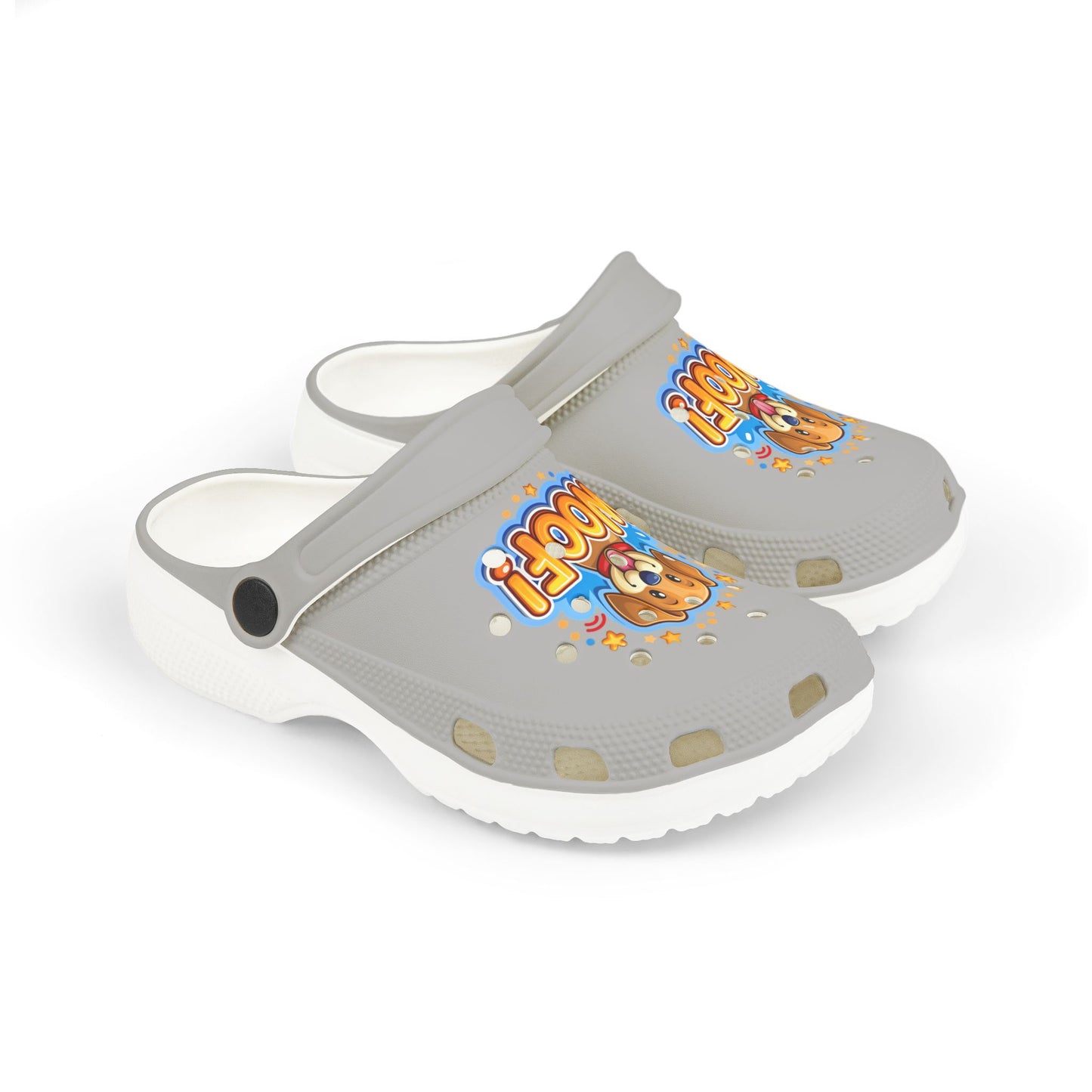 Fun Kid’s EVA Foam Clogs Featuring Playful Woof Design