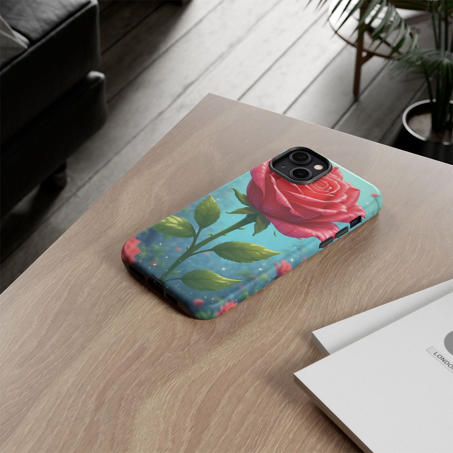 Floral Phone Case, Tough Cases with Elegant Rose Design, Stylish iPhone Cover, Rose Flower Gift for Nature Lovers, Unique Mobile Accessories