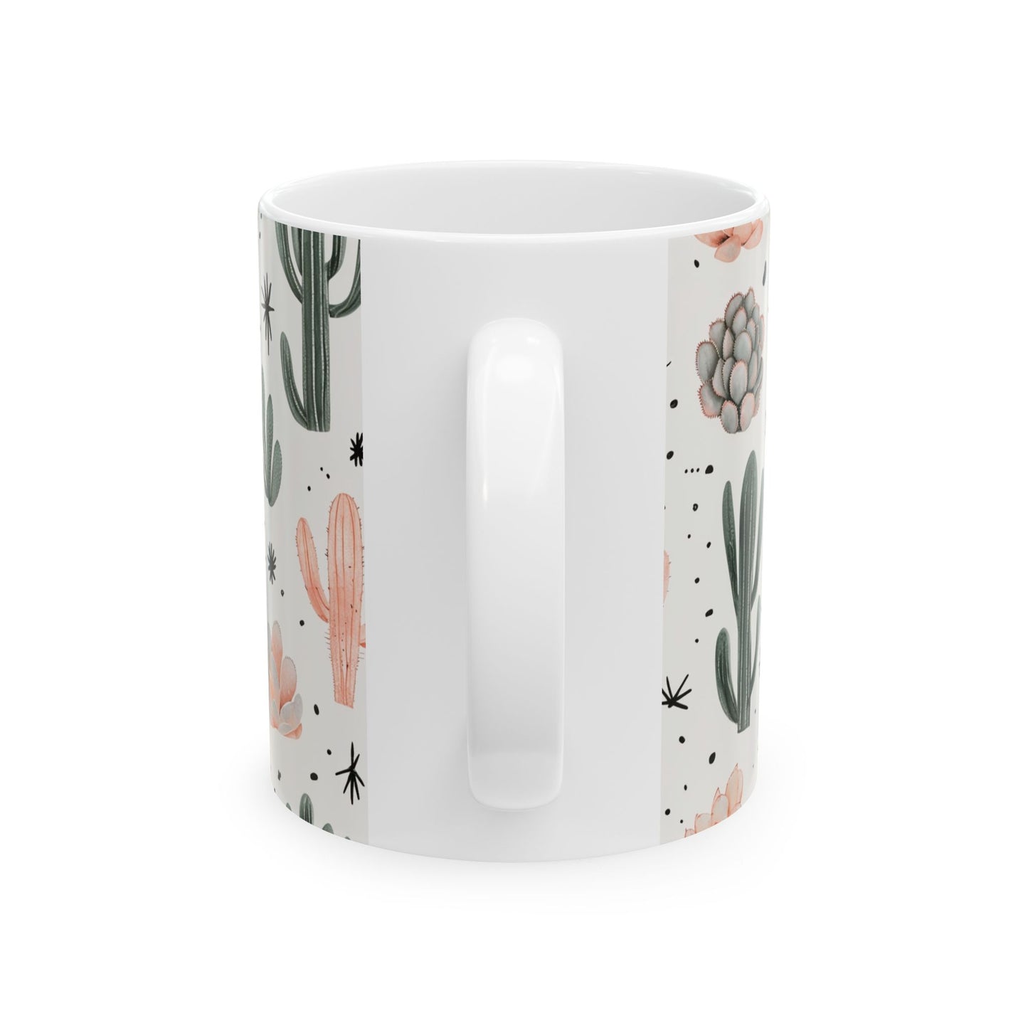 Cactus & Succulent Ceramic Mug — Pastel Desert Plant Coffee Cup (11oz, 15oz)
