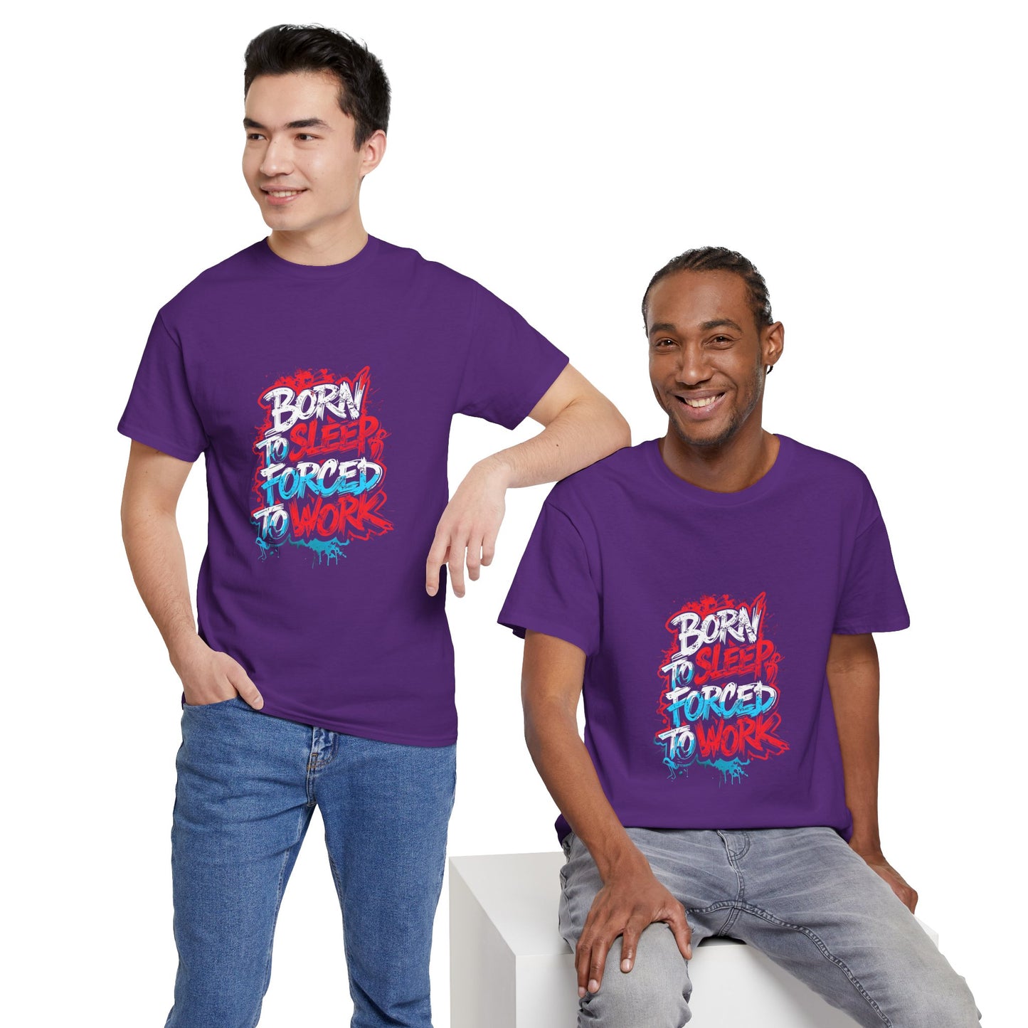 Born to Sleep, Forced to Work T‑Shirt — Funny Graphic Tee for Night Owls