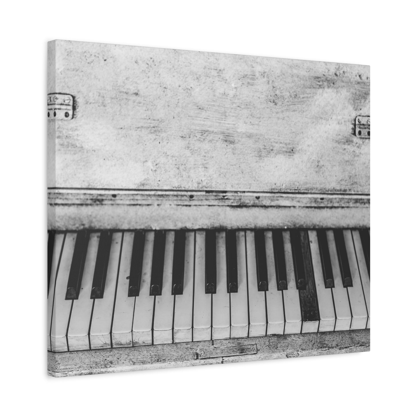 Vintage Piano Keys Matte Canvas Print