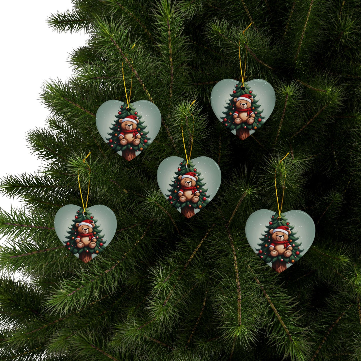Ceramic Ornaments, 2-Side Print, (1pc, 3pcs, 5pcs, 10pcs)