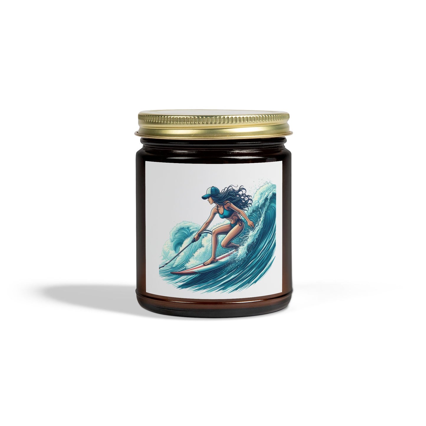 Scented Candles, Coconut Apricot Wax (4oz, 9oz) - Surfer