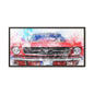 Matte Canvas, Framed Mustang Car