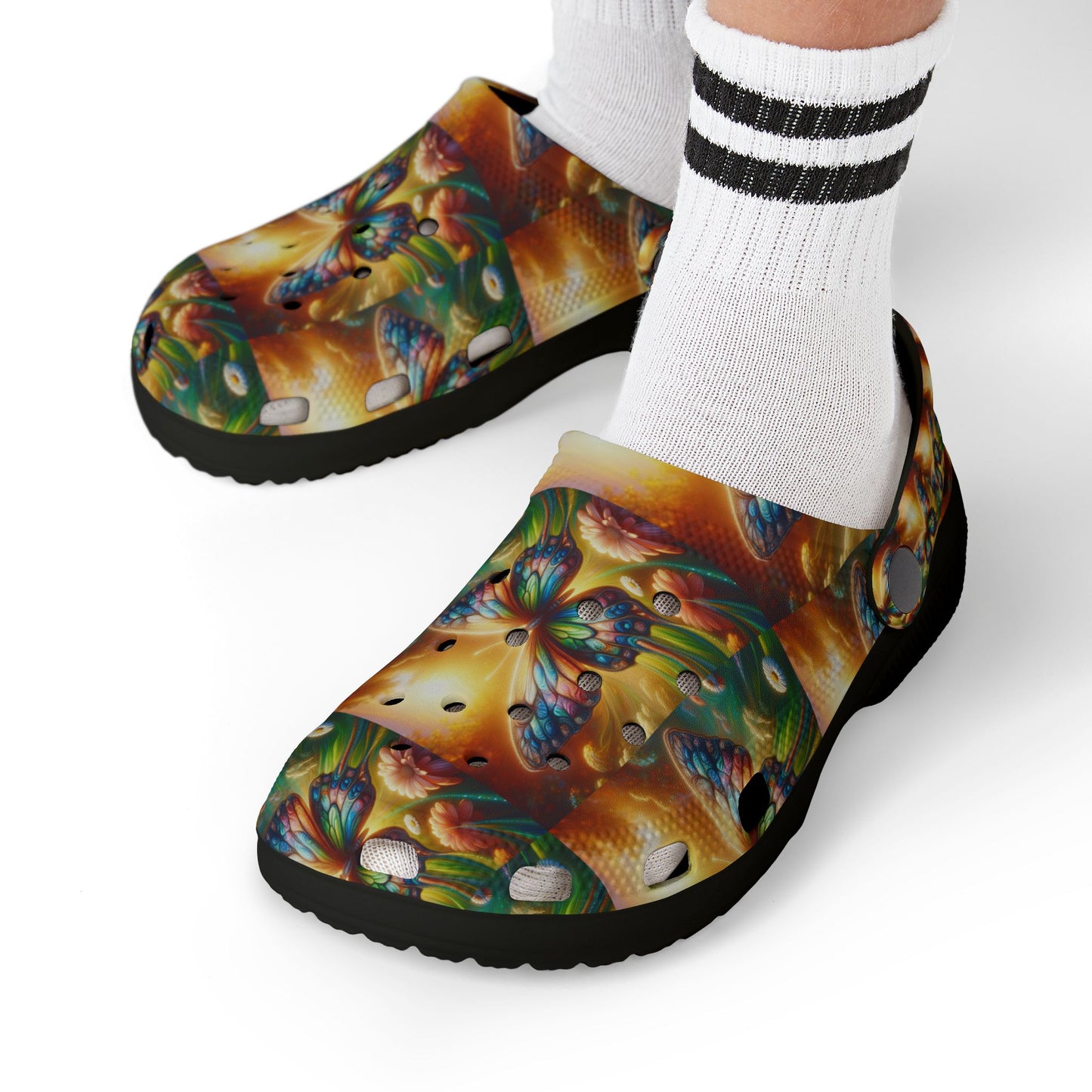 Colorful Butterfly Clogs for Kids - Fun Summer Footwear