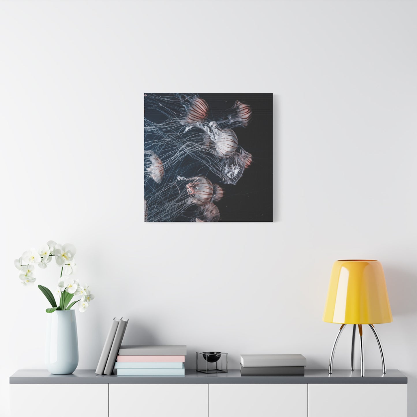 Jellyfish Swarm Matte Stretched Canvas