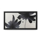 Framed Black Floral Matte Canvas Wall Art — Monochrome Botanical Print