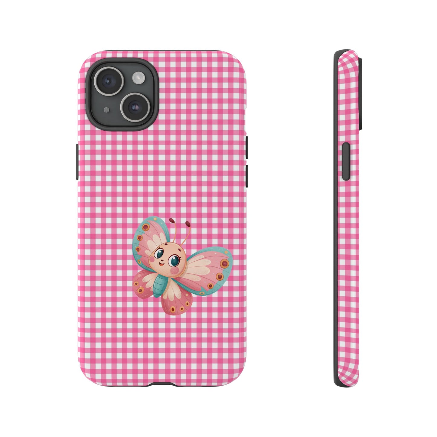 Cute Butterfly Phone Case, Tough Cases, Floral Phone Accessory, Gift for Her, Spring Fashion, Kids' Birthday Present, Pastel Aesthetic