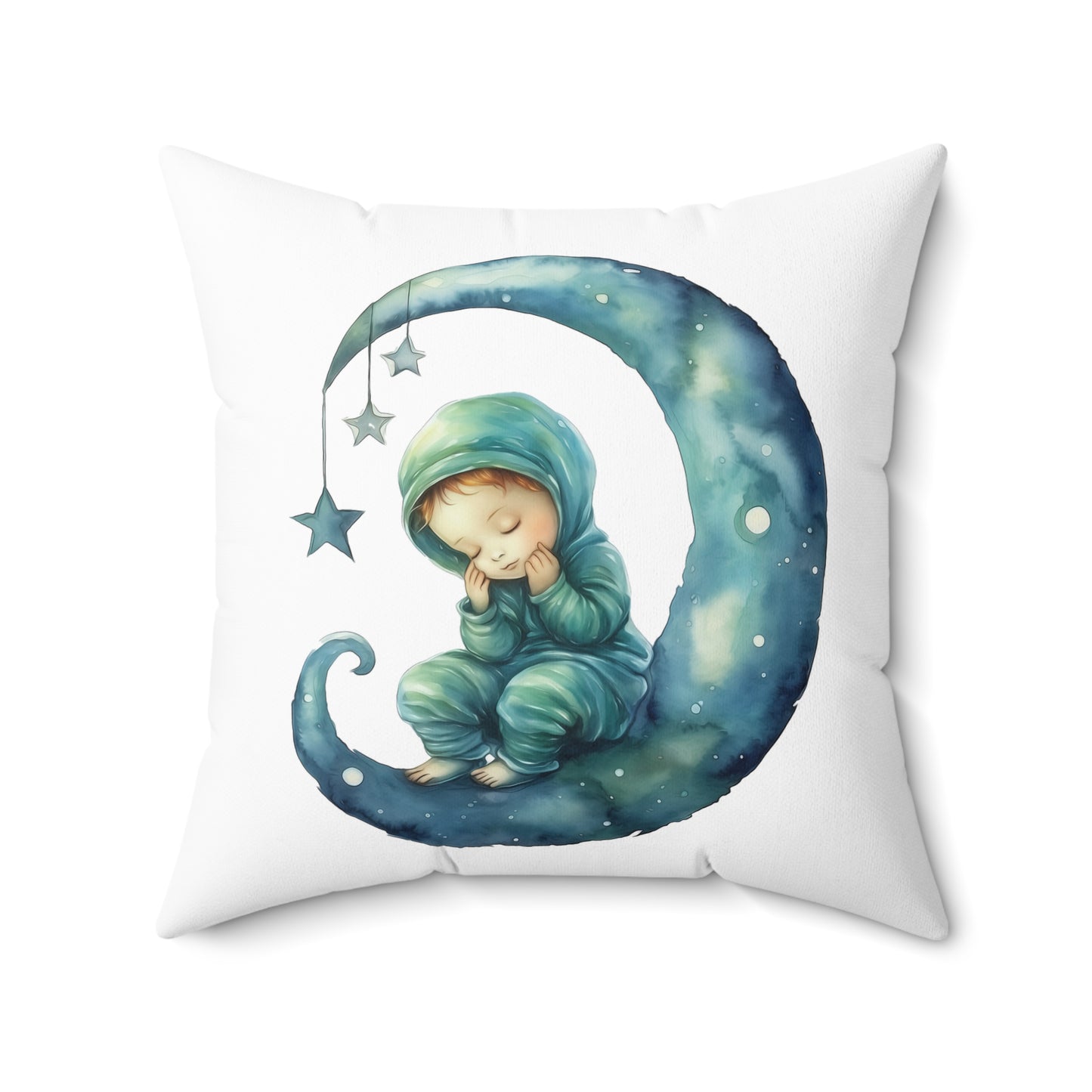 Spun Polyester Square Pillow - Moon