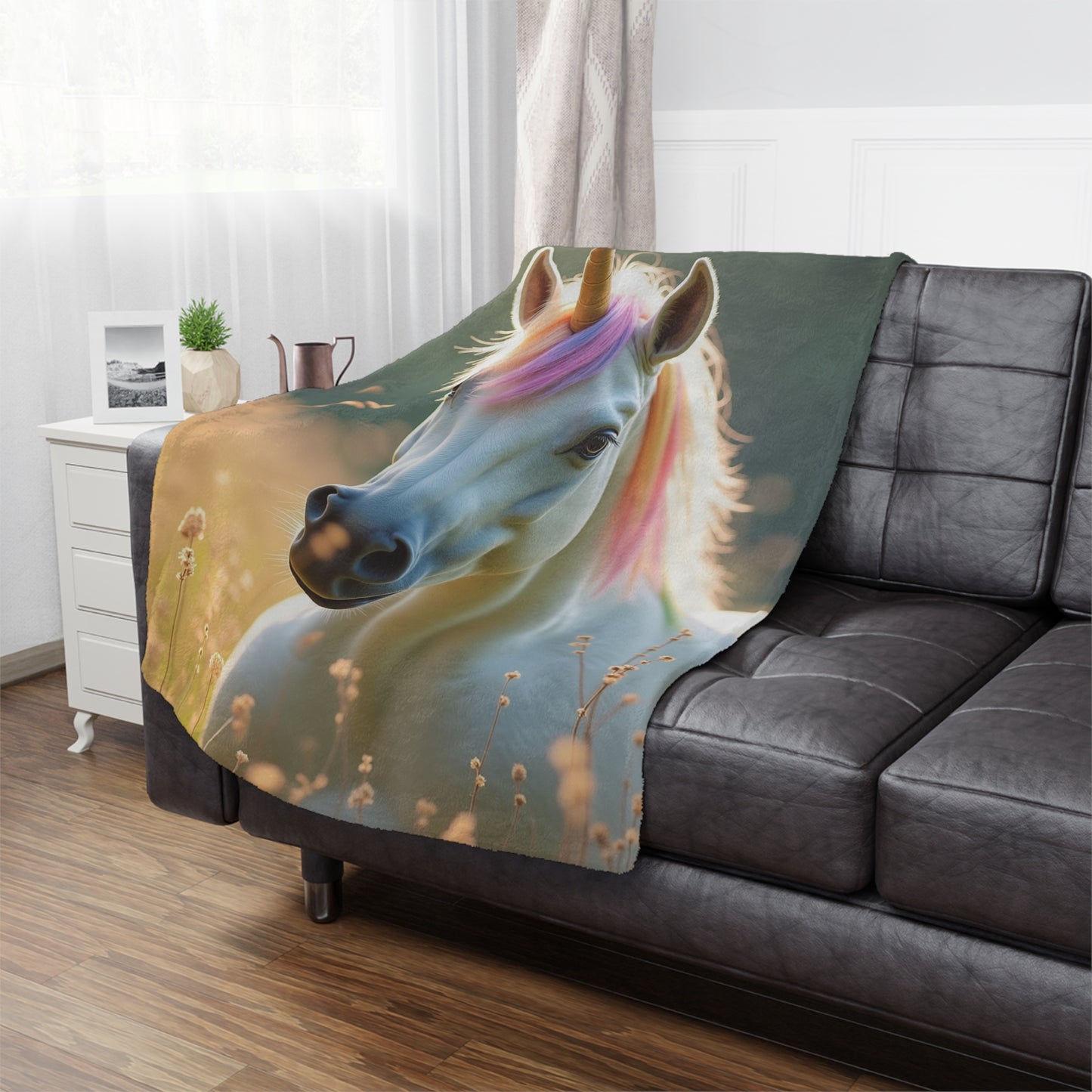 Unicorn Minky Blanket – Soft Rainbow-Maned Fantasy Throw for Kids & Gift