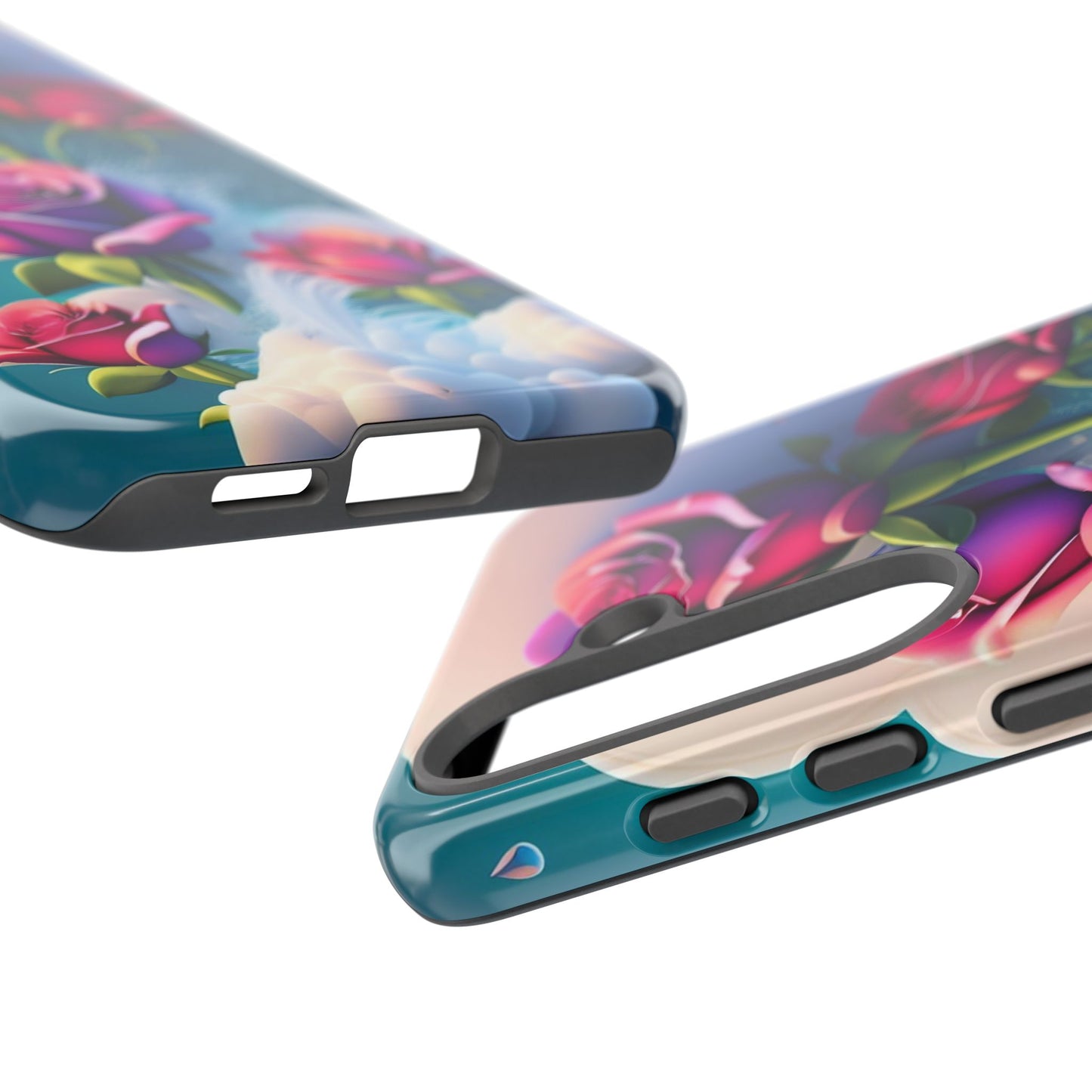 Floral Dream Tough Phone Case — Rose Bouquet Clouds Design