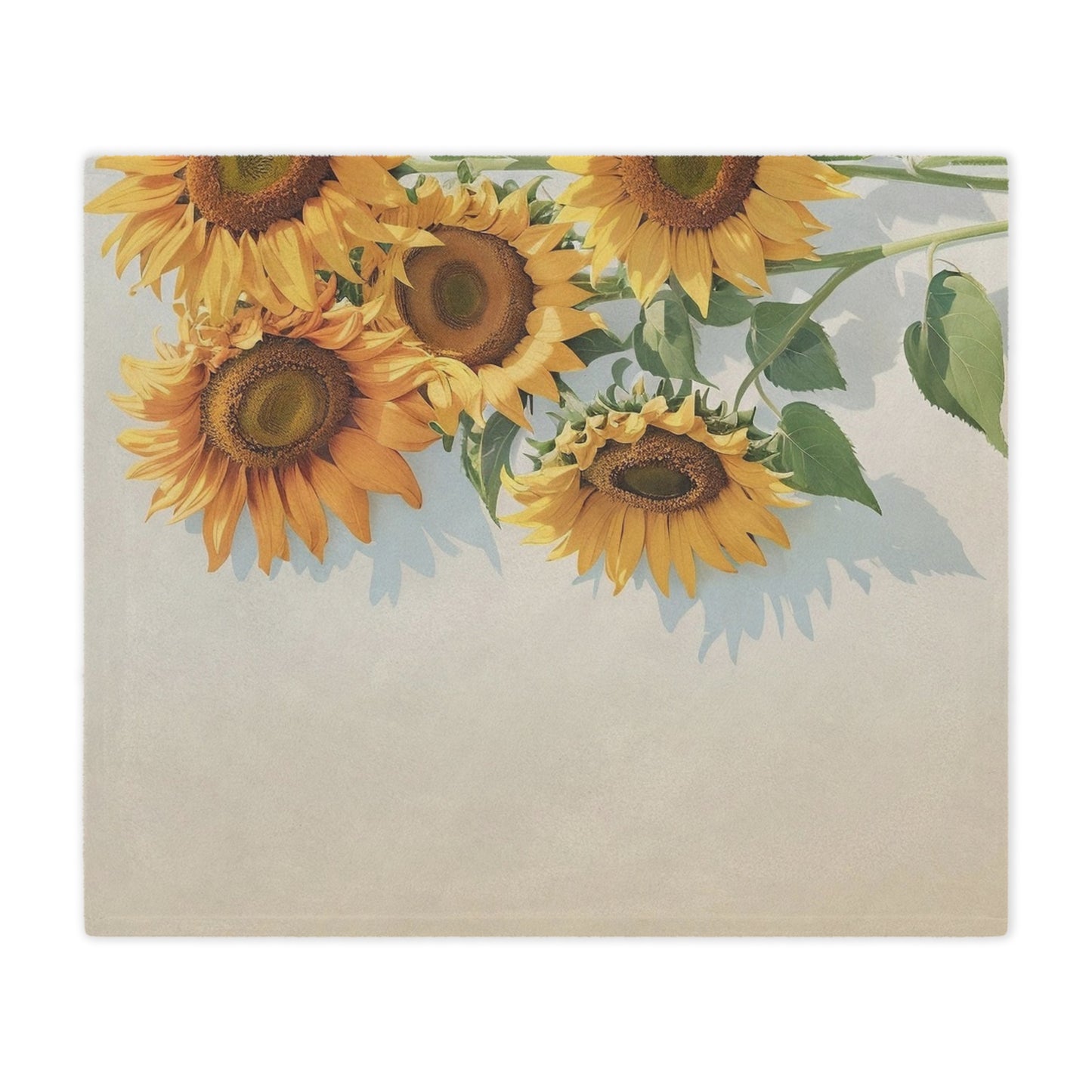 Sunflower Bouquet Minky Blanket — Soft Floral Throw for Cozy Home Décor