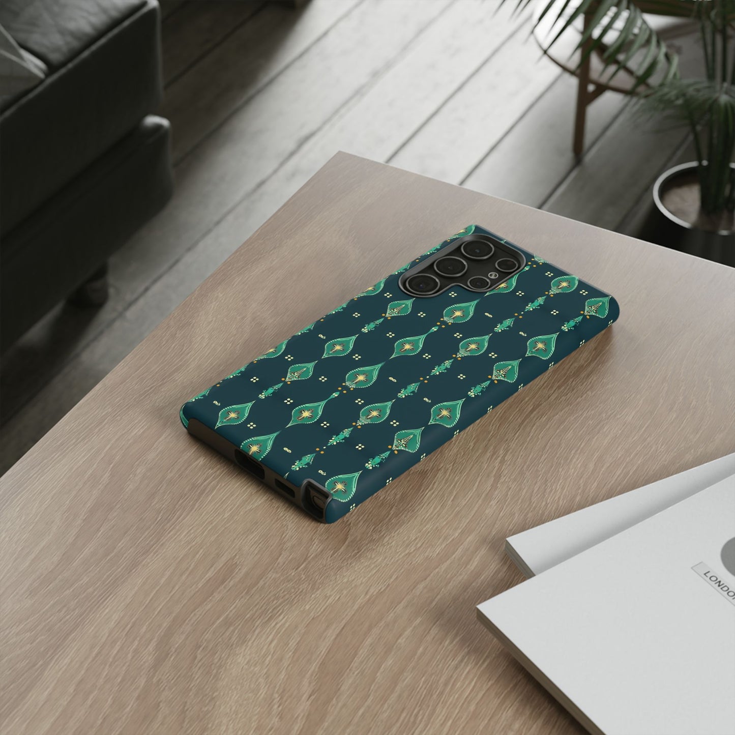 Emerald Boho Teardrop Phone Case