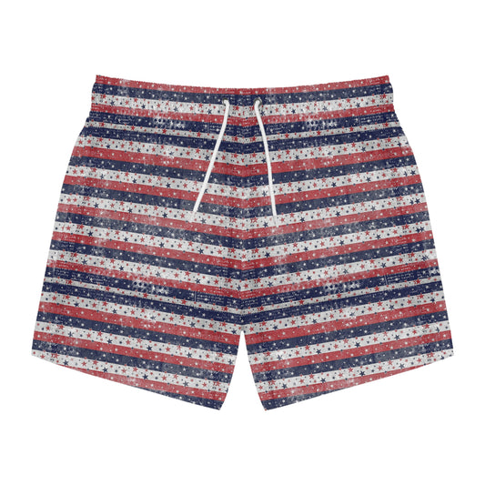 Patriotic Swim Trunks for Summer Fun, Beachwear
