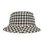 Chic Houndstooth Bucket Hat, Trendy Hat for Summer, Fashion Accessory, Gift for Her, Beach Style, Festival Ready