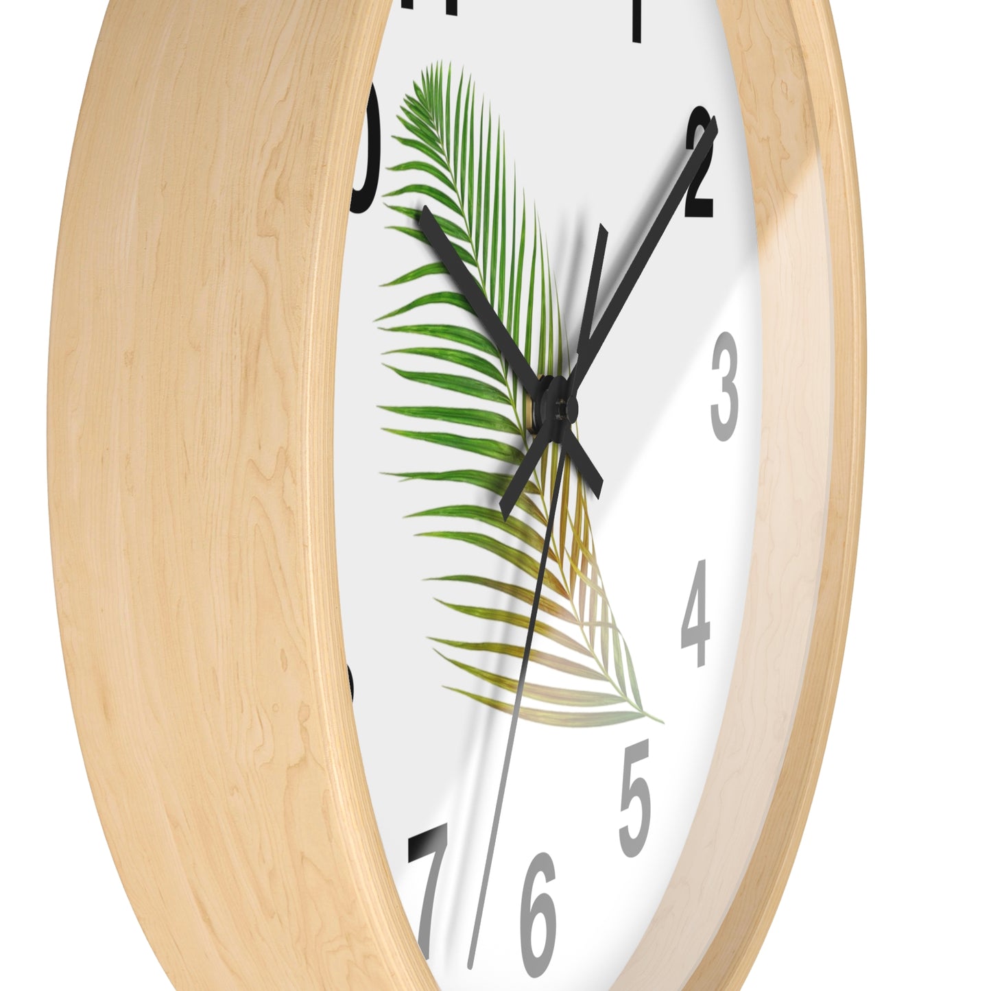Tropical Palm Leaf Wall Clock – Minimal Botanical Home Decor