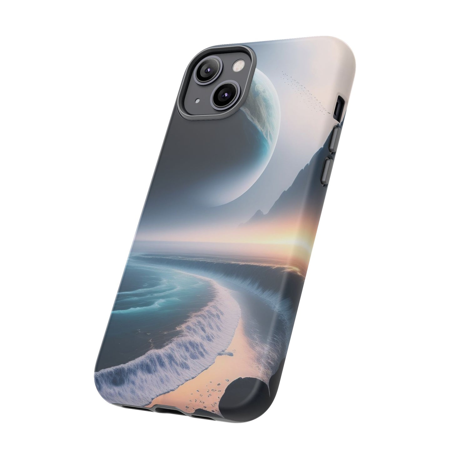 Galaxy Ocean Phone Case — Surreal Planet Beach Tough Case