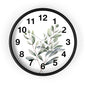 Botanical Wall Clock — Minimal Greenery Clock for Living Room & Bedroom
