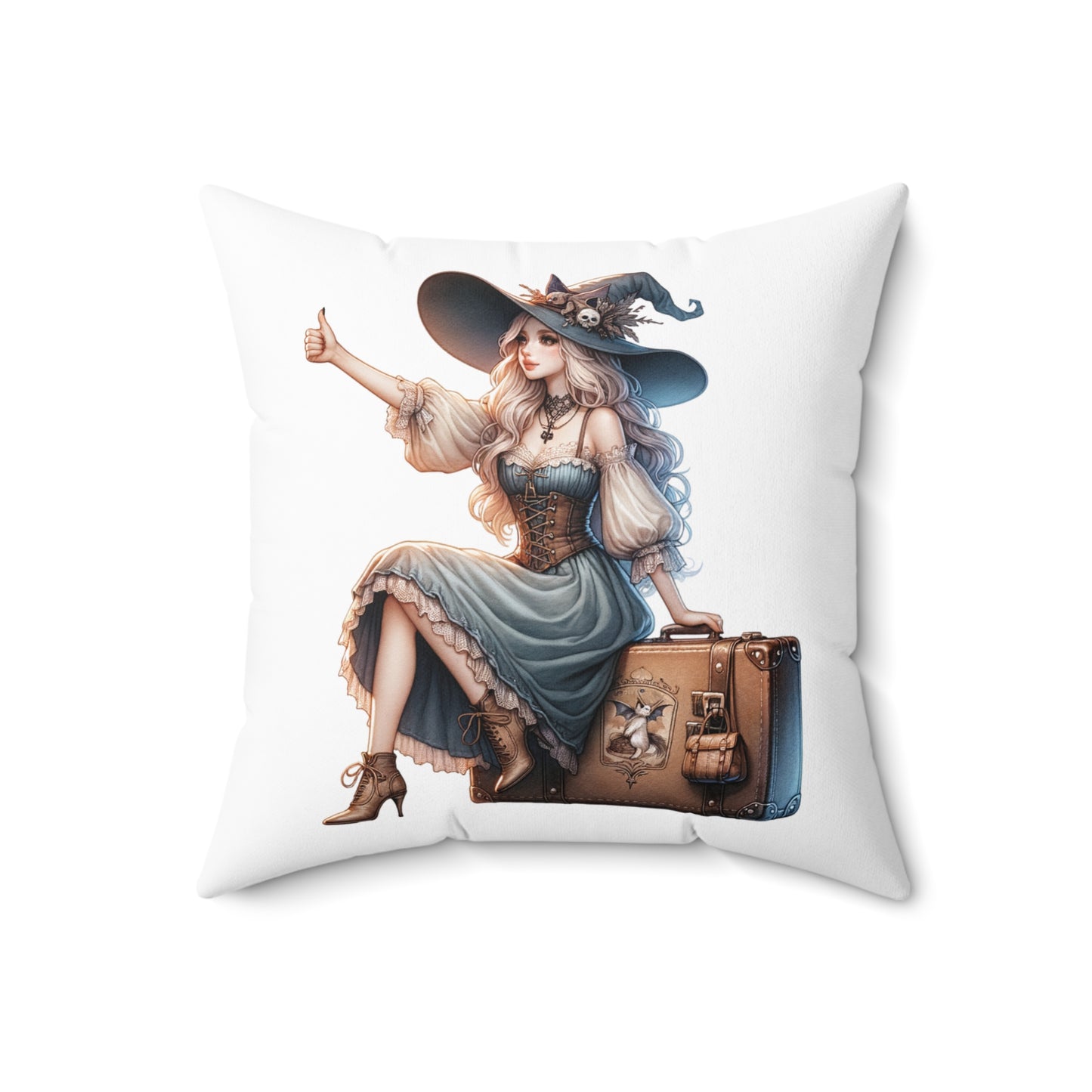 Whimsical Witch Decorative Pillow