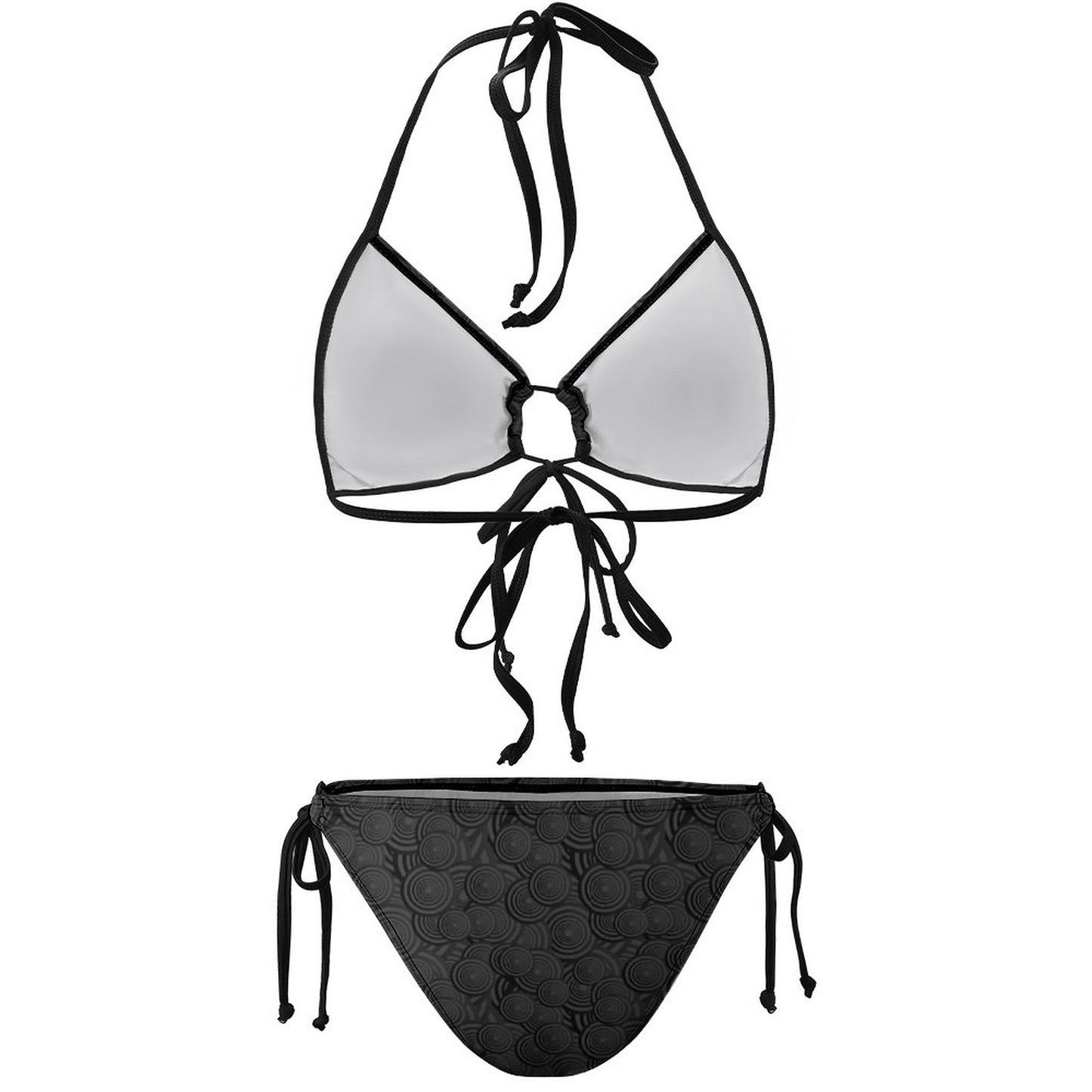 Halter Tie Front Bikini Set