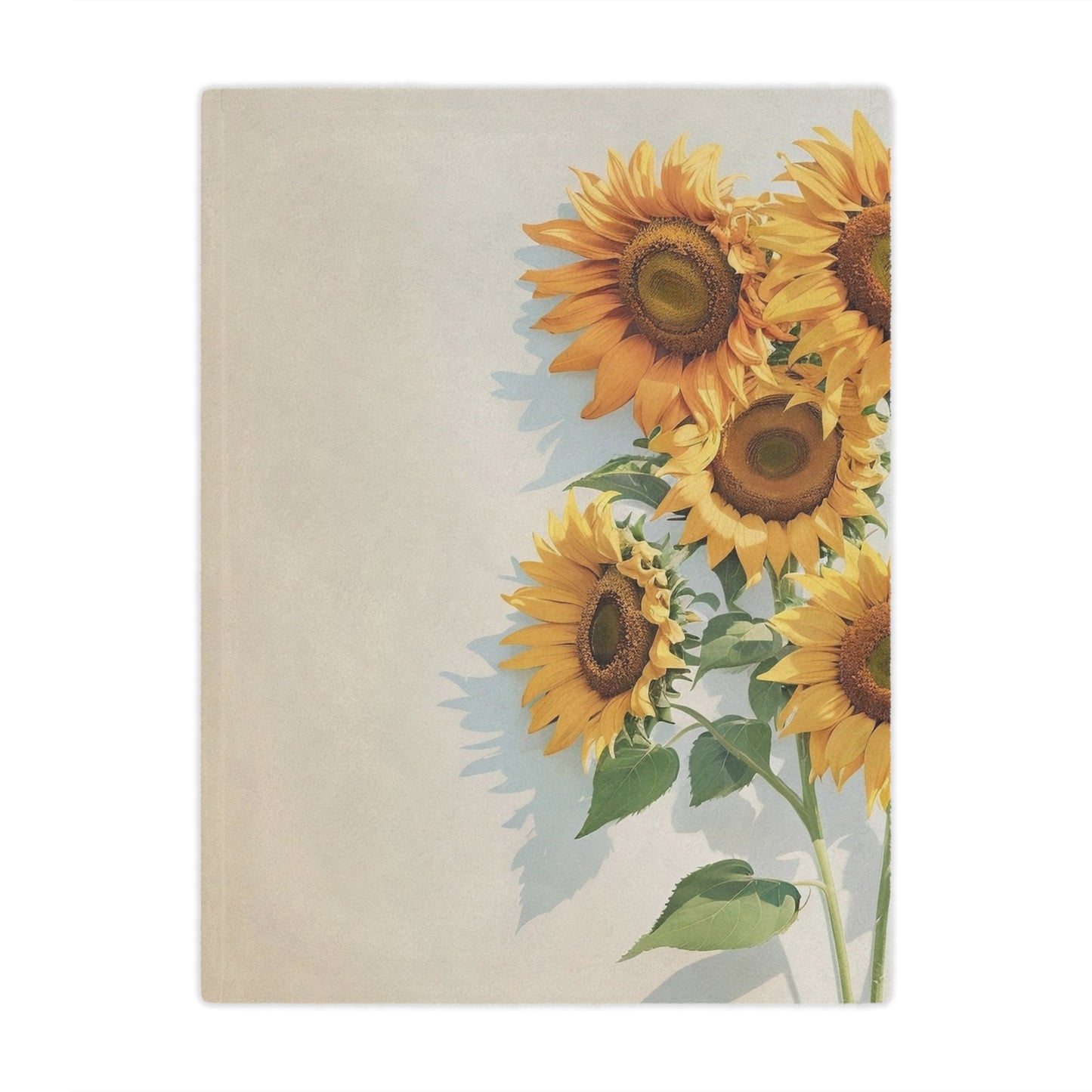 Sunflower Bouquet Minky Blanket — Soft Floral Throw for Cozy Home Décor