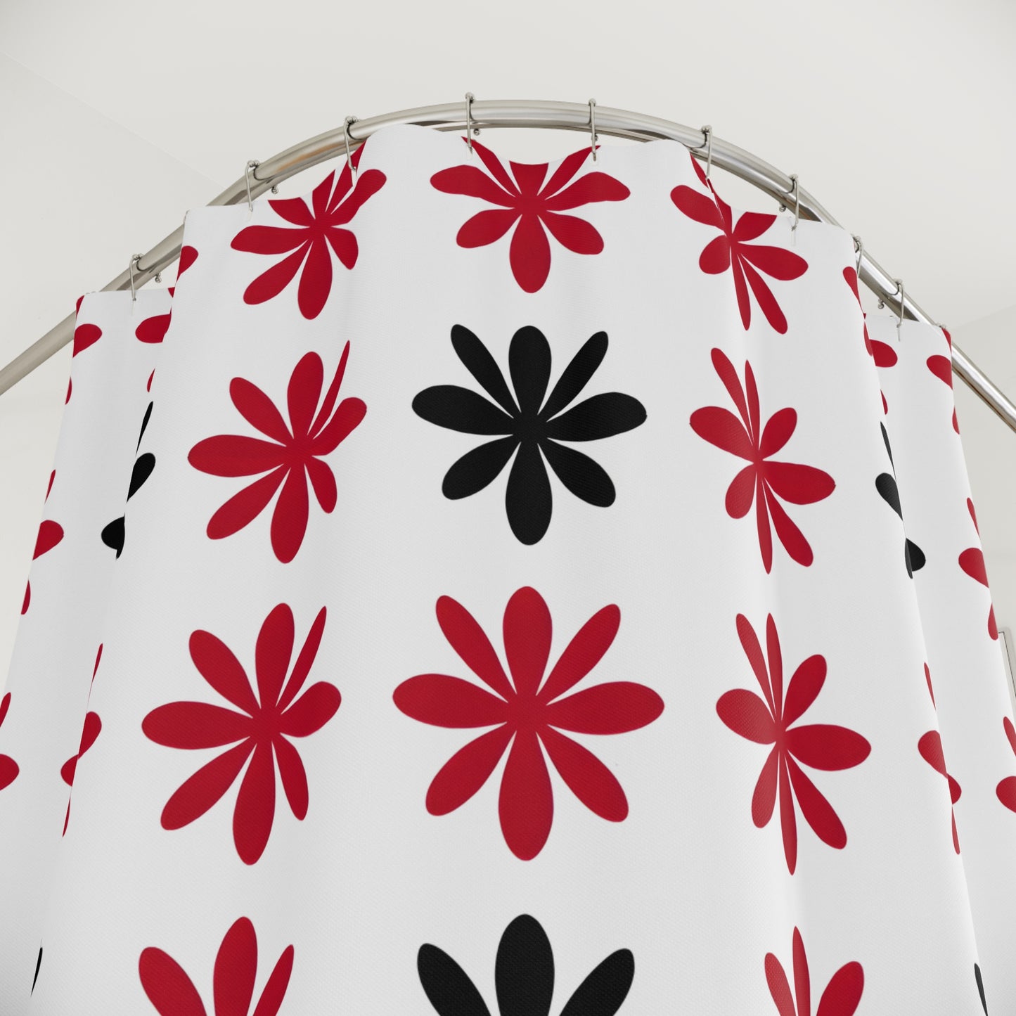 Bold Floral Shower Curtains - Retro Chic Decor, Bathroom Accessories
