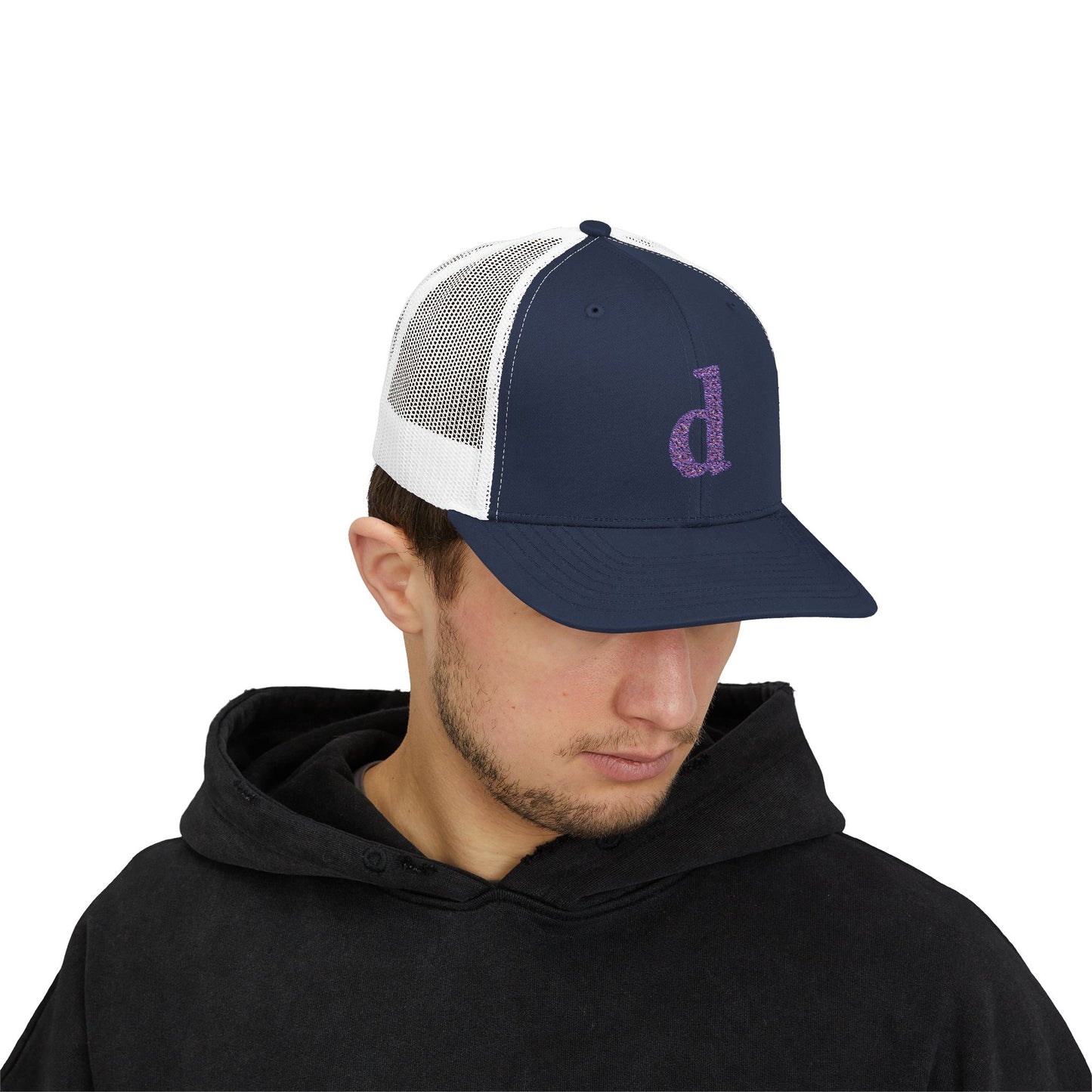 Glitter Initial Snapback Trucker Cap, Personalized Hat, Custom Cap, Trendy Hat, Stylish Gift for Him/Her, Summer Fashion Accessory
