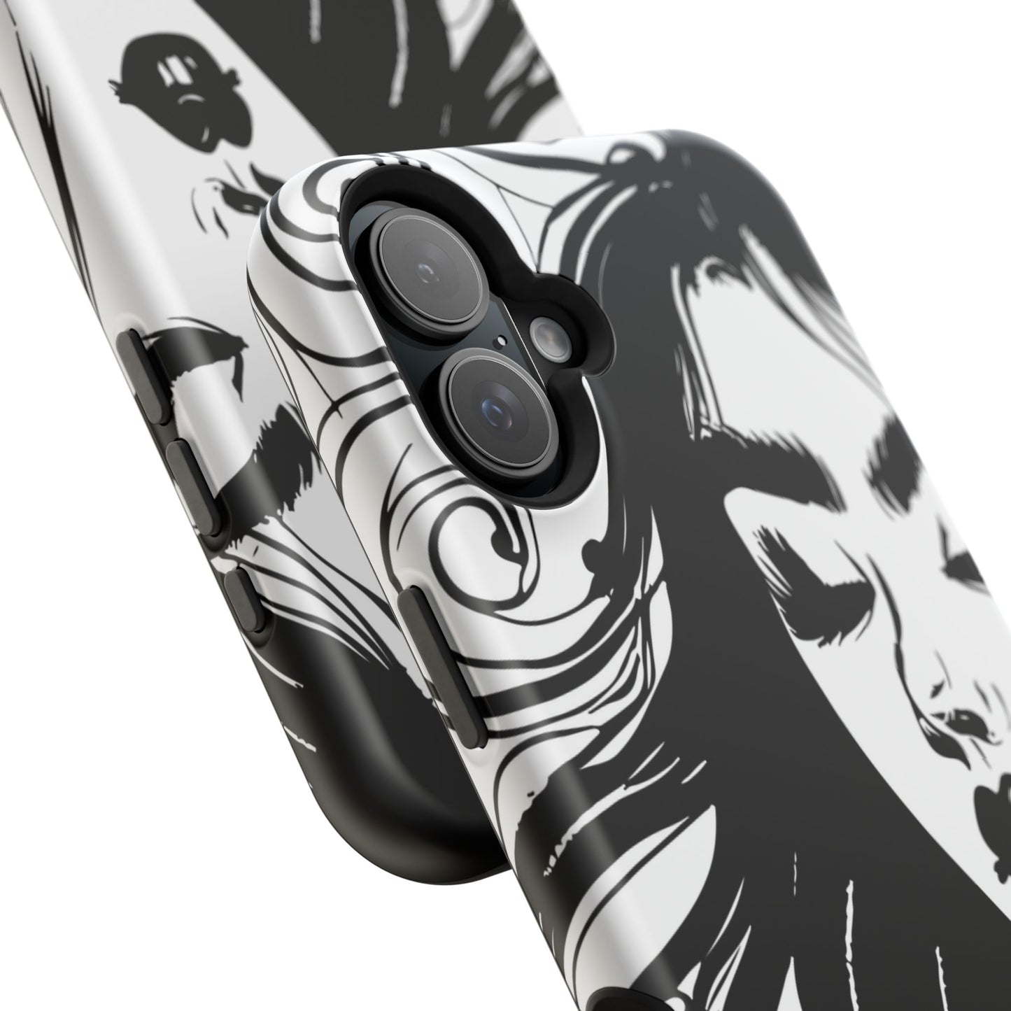 Artistic Black & White Portrait Phone Case — Magnetic Impact-Resistant