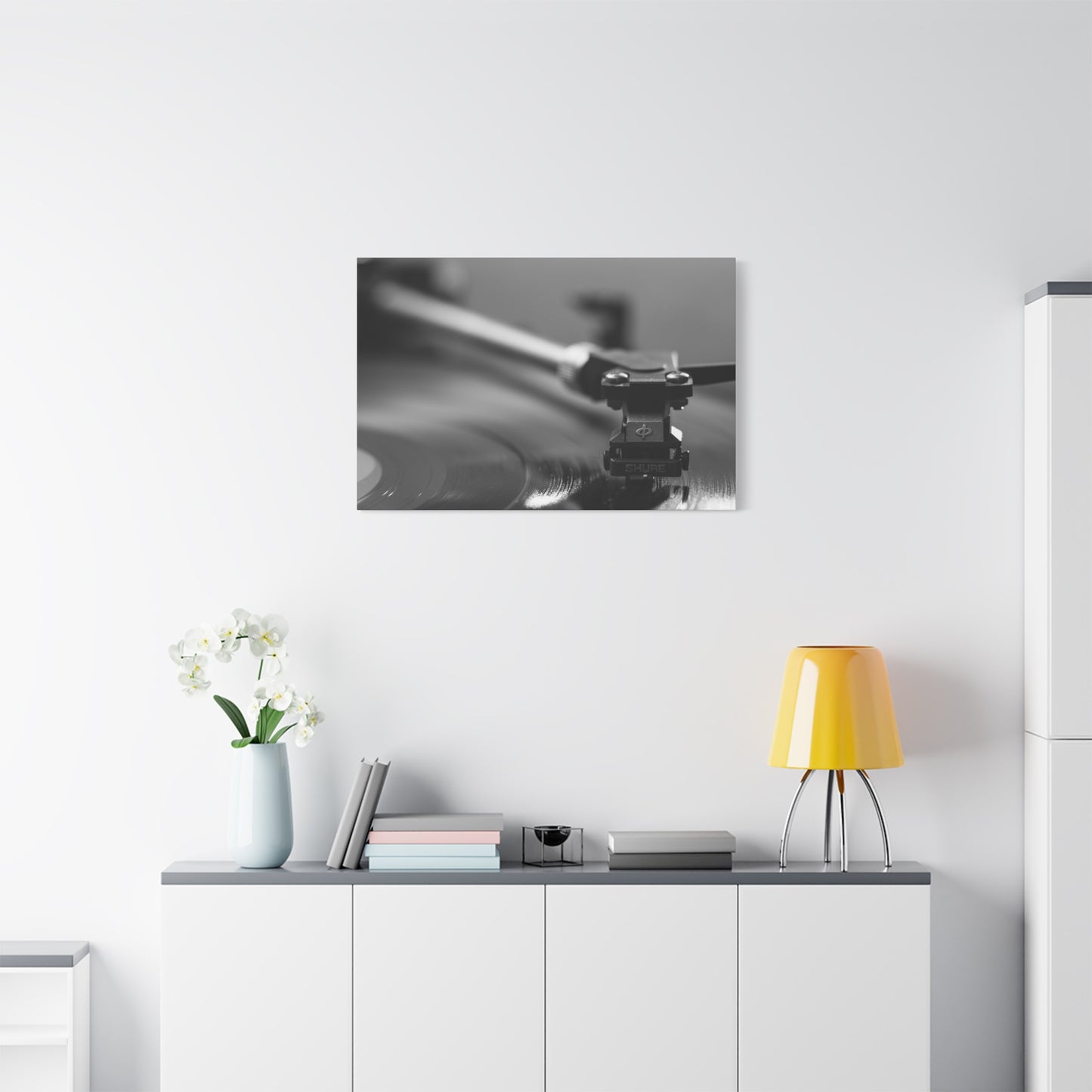 Vinyl Turntable Matte Canvas Print — Stretched 1.25" Wall Art