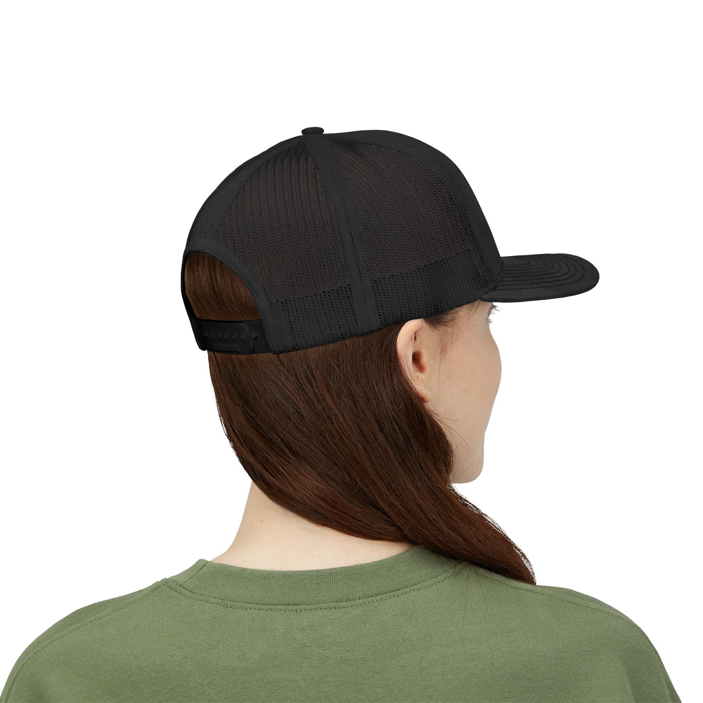 Don’t Look Back Snapback Trucker Cap — Retro Rainbow Embroidered Hat