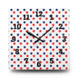 Acrylic Wall Clock stars red white and blue