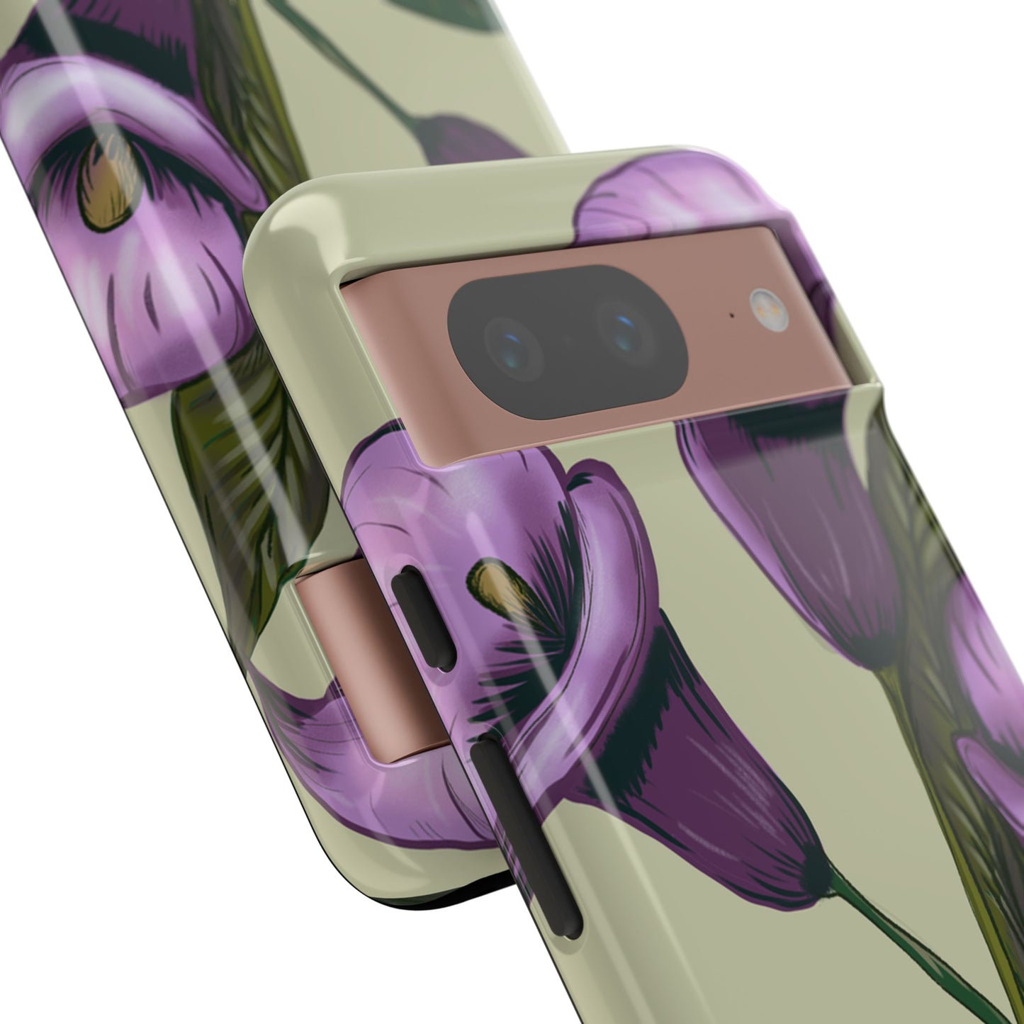 Floral Phone Case - Tough Cases, Purple Flower Design, Cell Phone Accessories, Gift for Her, Nature Lover Essentials