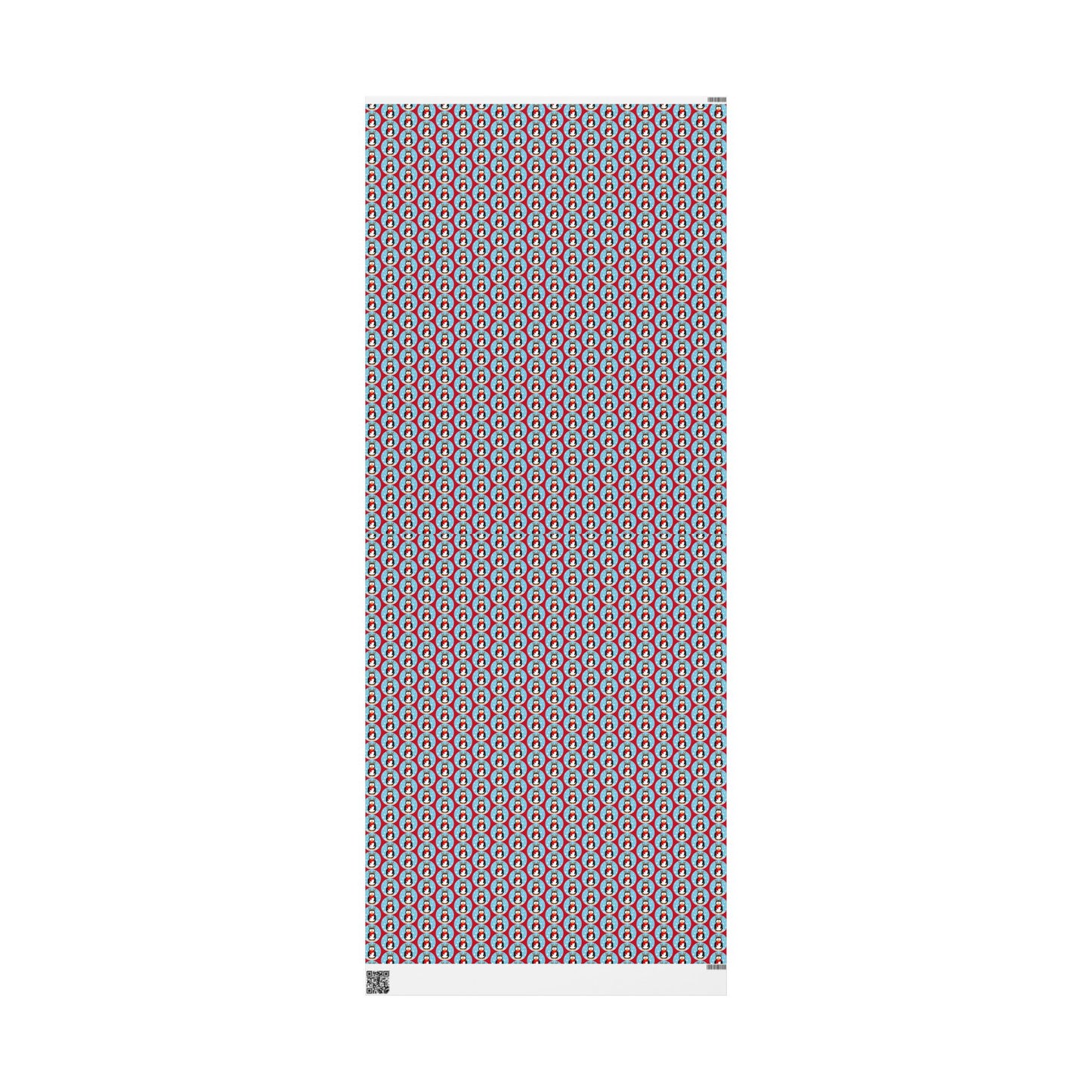 Wrapping Paper Roll — Festive Penguin Pattern Holiday Gift Wrap