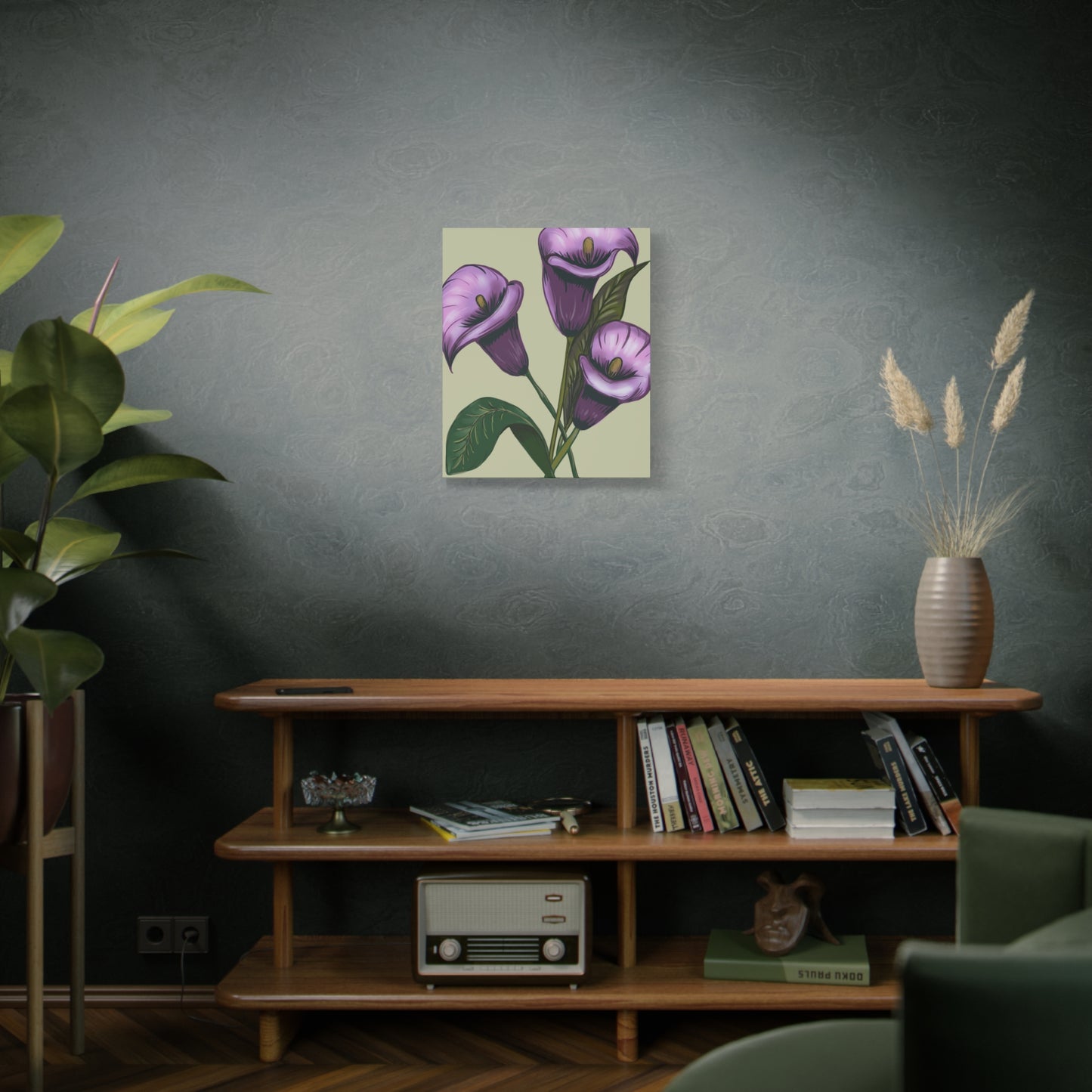 Copy of Matte Canvas, Stretched, 1.25" Purple Flowers