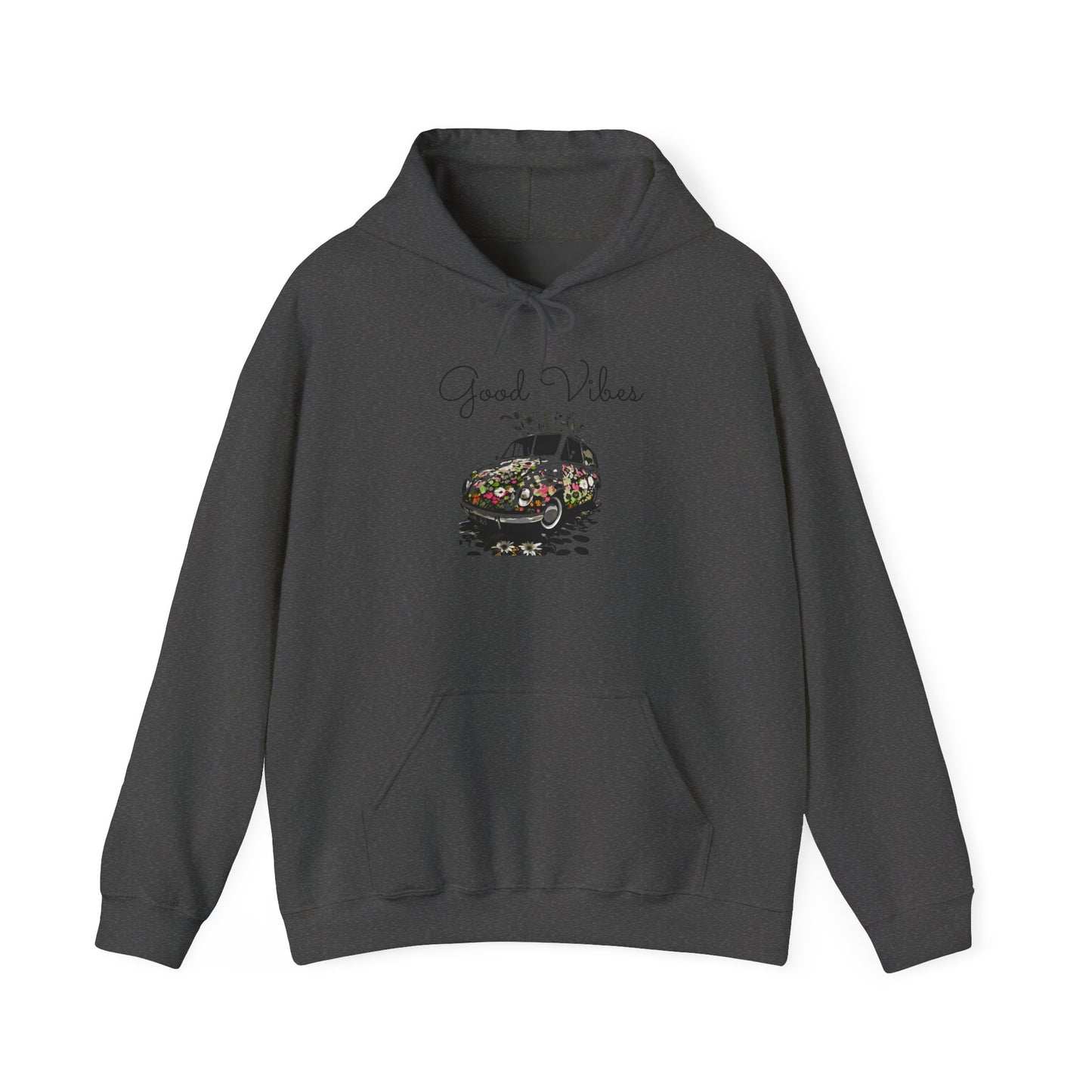 Good Vibes Hooded Sweatshirt - Unisex Heavy Blend, Cozy Gift for Friends, Casual Wear, Summer Outings, Beach Days, Chill Vibes